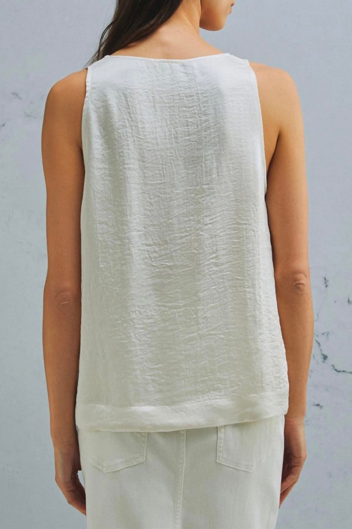 MARELLA TOP-CANOTTIERA IN TES.  Top in raso donna Marella Monochrome Mlmapogeo
