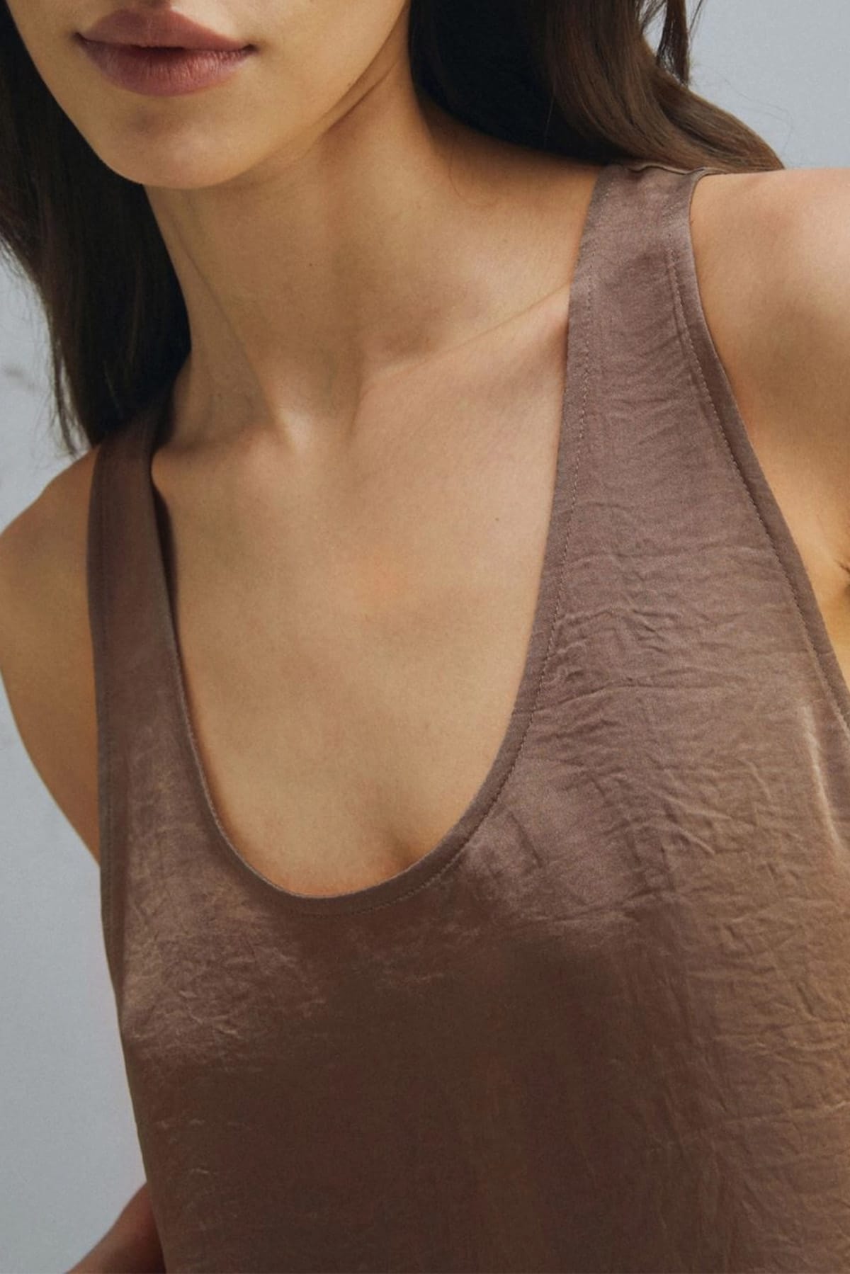 MARELLA TOP-CANOTTIERA IN TES.  Top in raso donna Marella Monochrome Mlmapogeo