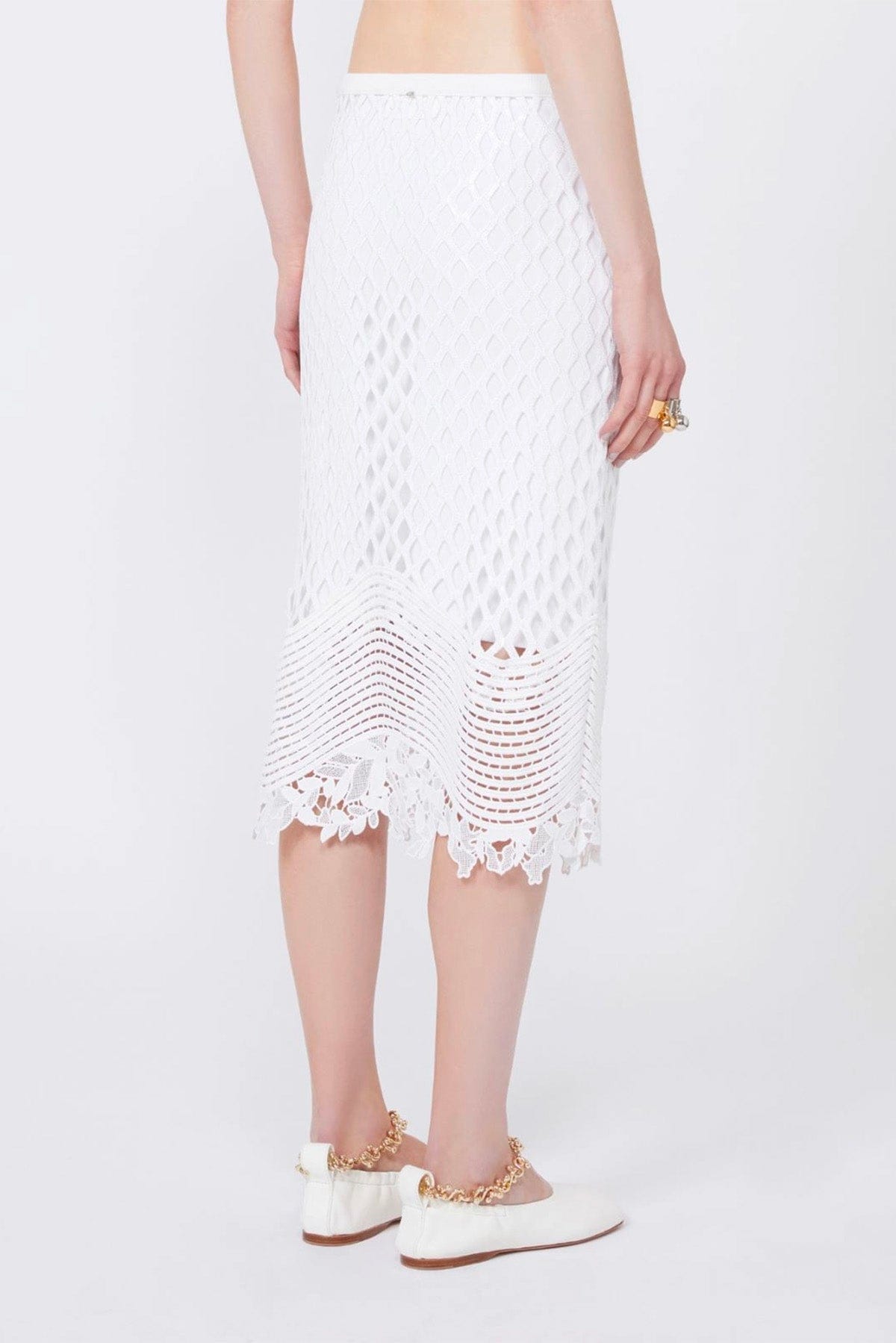 MAXMARA'S BRANDS 2 PEZZI IN JERSEY  Gonna in pizzo bianca Sportmax Spxsala