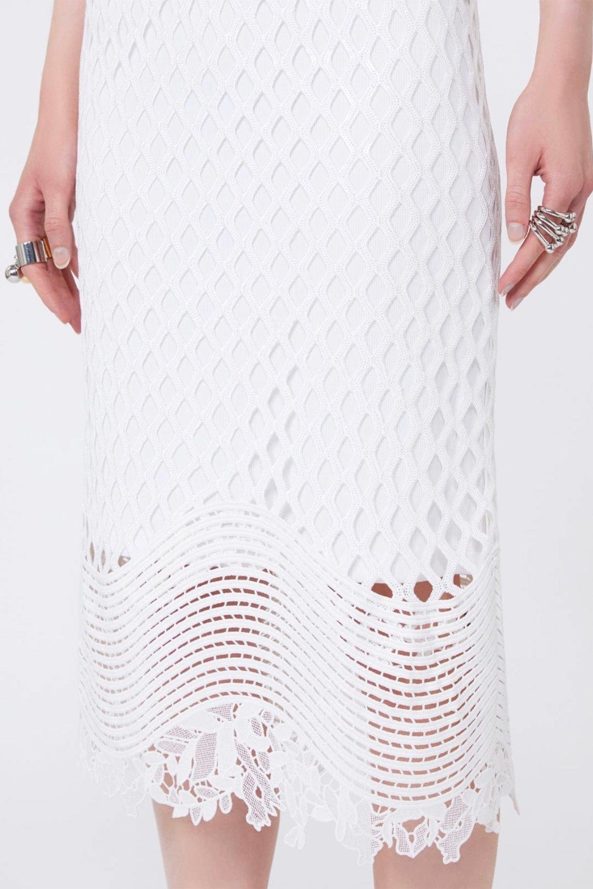 MAXMARA'S BRANDS 2 PEZZI IN JERSEY  BIANCO / XXS Gonna in pizzo bianca Sportmax Spxsala