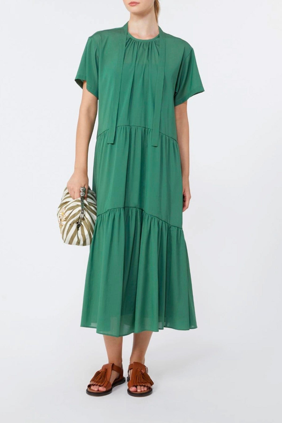 MAXMARA'S BRANDS ABITO + 1 PEZZO  VERDE / 34 Abito lungo verde donna Max Mara Weekend Wkdalloro