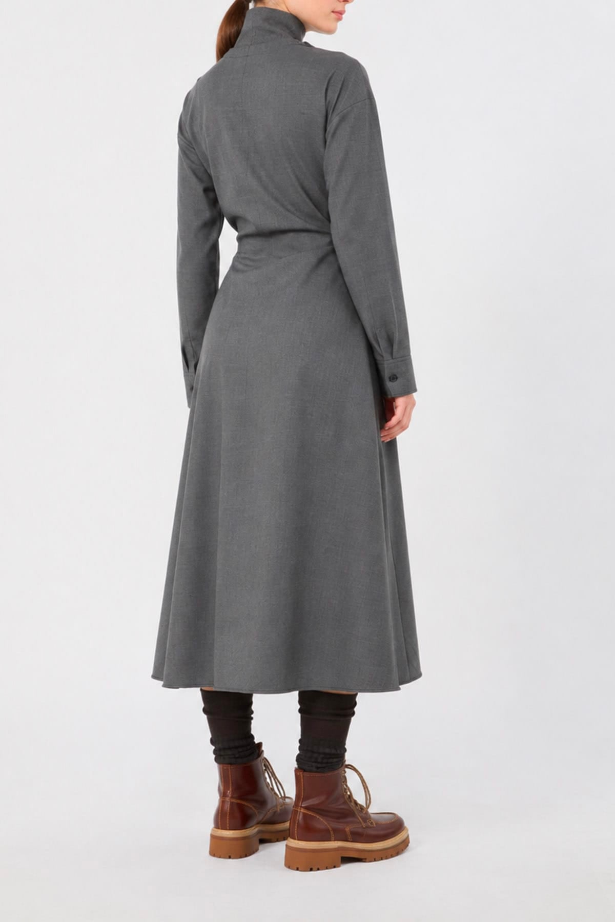 MAXMARA'S BRANDS ABITO  Abito asimmetrico in lana grigio donna Max Mara Weekend Wkdcapanna