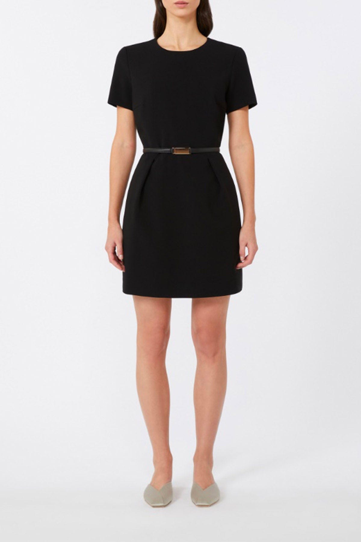 MAXMARA'S BRANDS ABITO  NERO / 34 Abito corto con cintura Studio Max Mara Kefalos