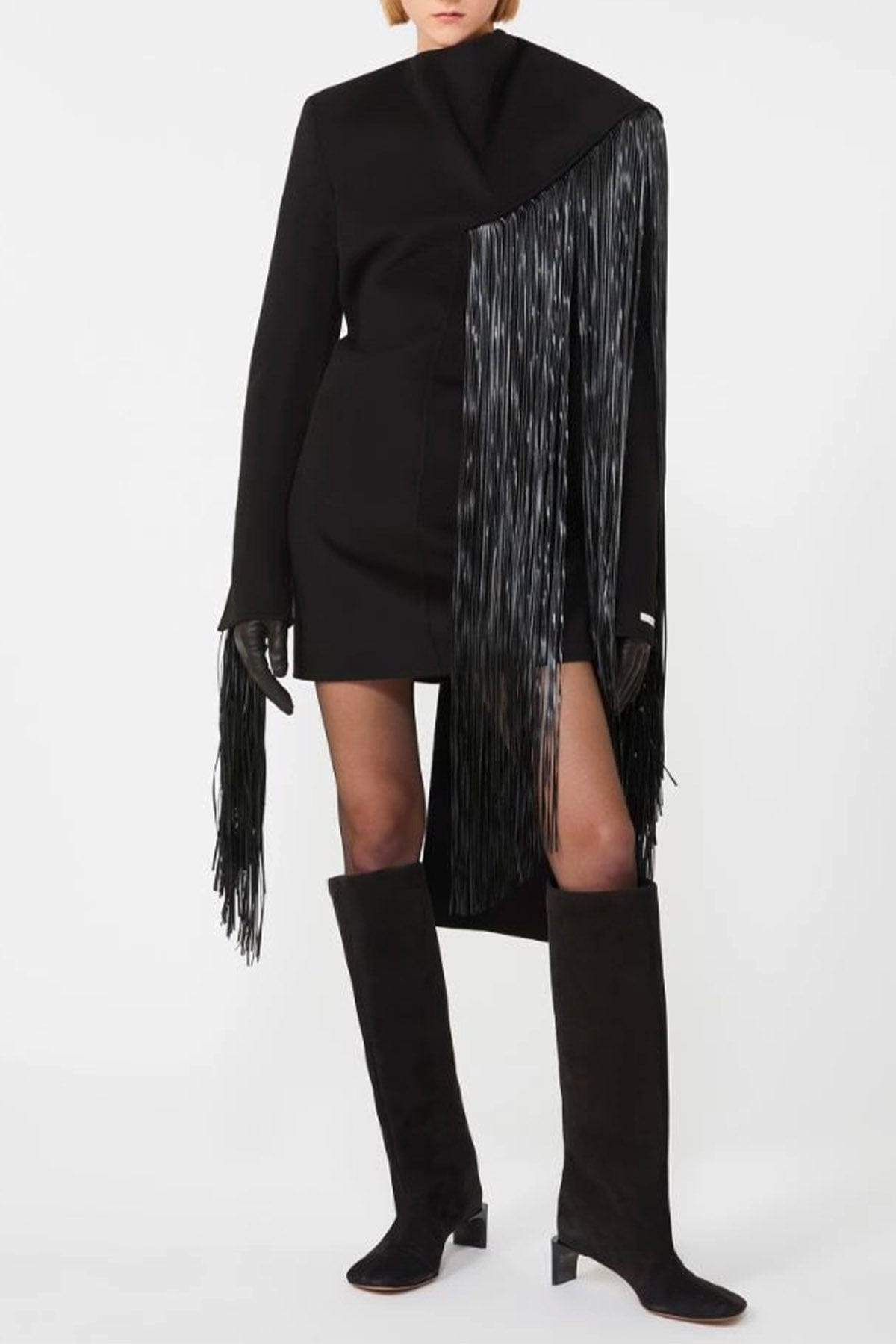 MAXMARA&#39;S BRANDS ABITO  Abito in lana lungo nero donna Sportmax Epopea