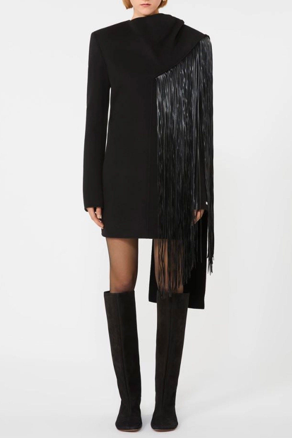 MAXMARA&#39;S BRANDS ABITO  Abito in lana lungo nero donna Sportmax Epopea