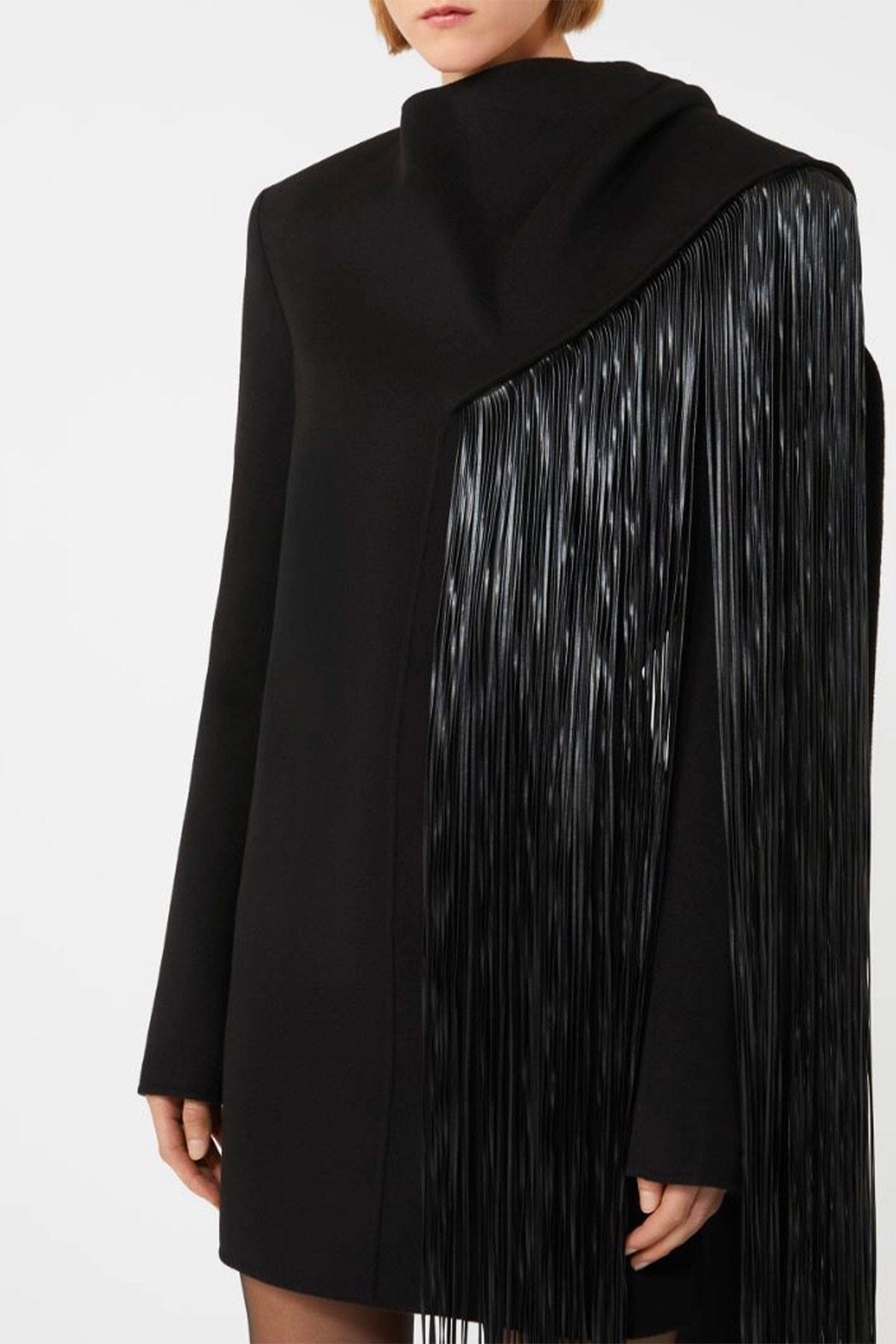 MAXMARA&#39;S BRANDS ABITO  Abito in lana lungo nero donna Sportmax Epopea