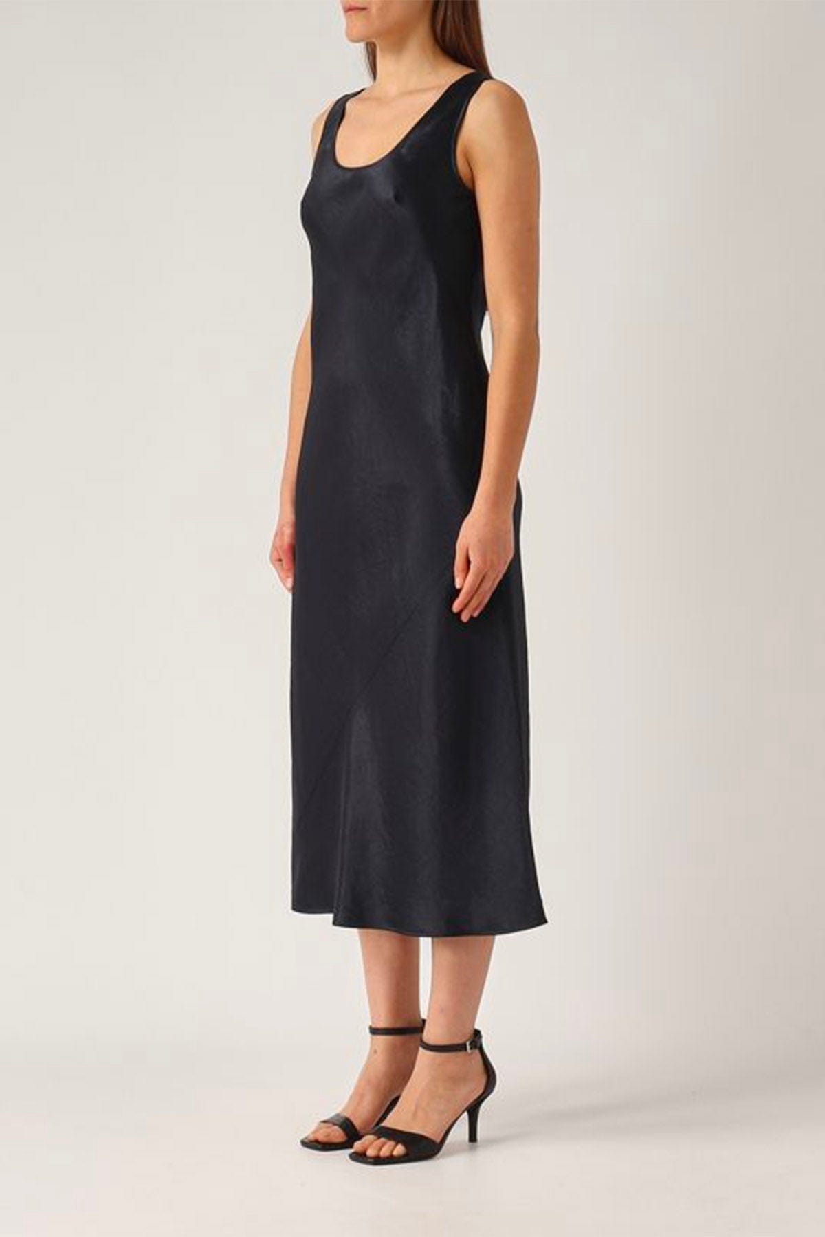 MAXMARA&#39;S BRANDS ABITO  Abito in raso di cotone blu Max Mara MM Talete