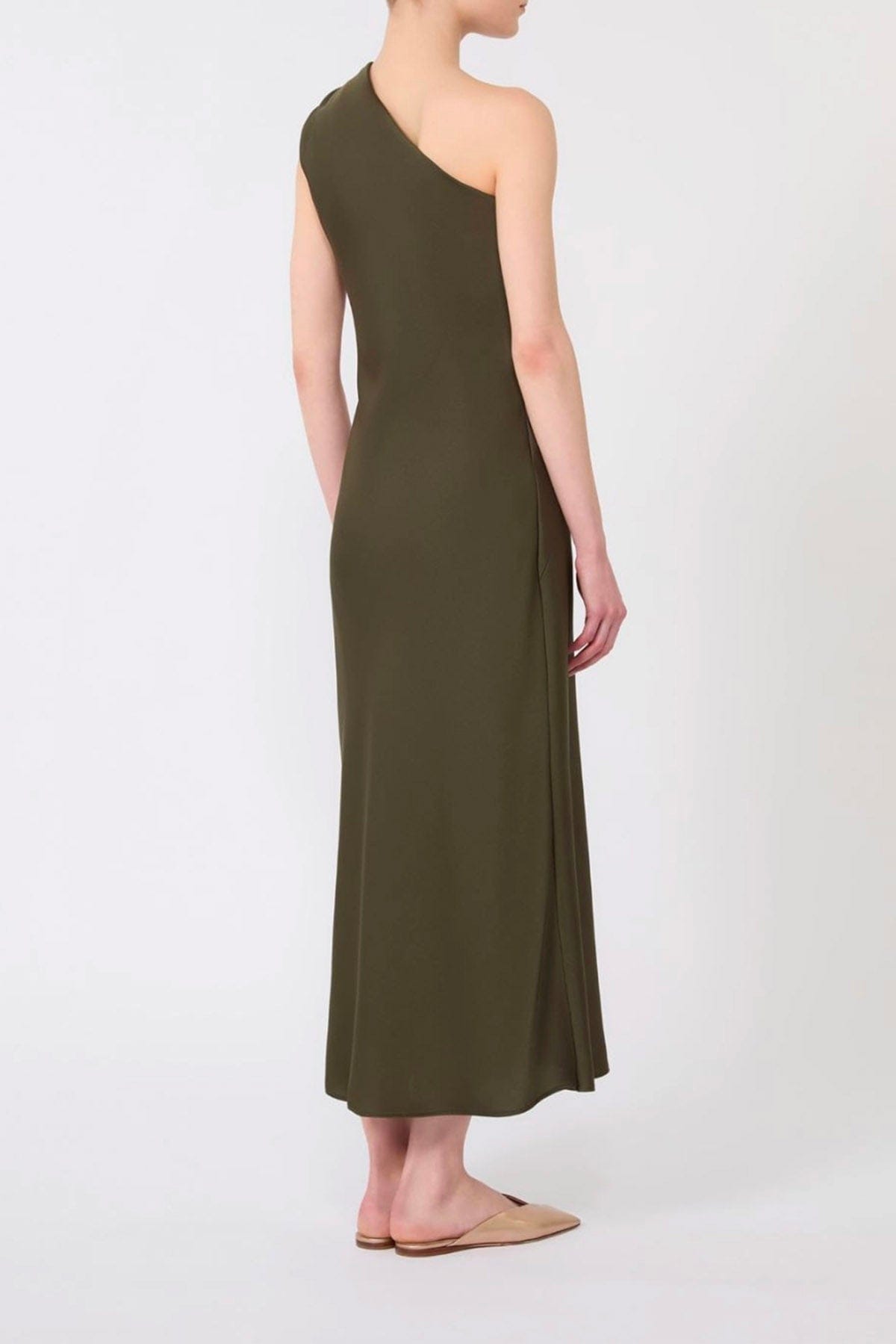 MAXMARA'S BRANDS ABITO  Abito in raso donna monospalla Max Mara Studio Mseentrata