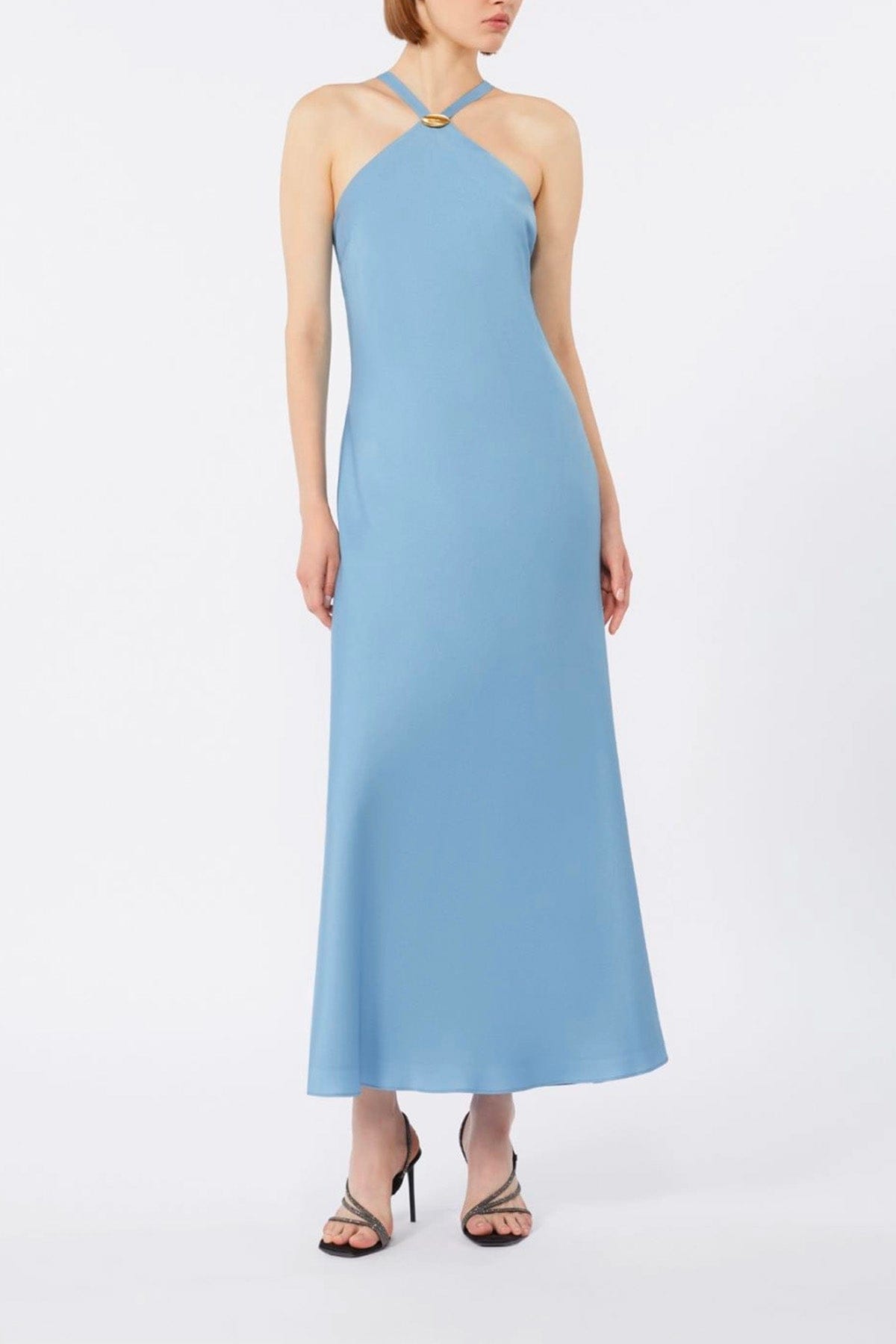 MAXMARA'S BRANDS ABITO  ROSA CIPRIA / 34 Abito in satin leggero Max Mara Studio Elegante Mseghiotto