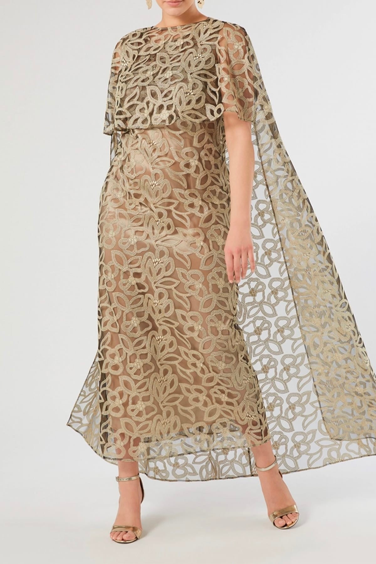 MAXMARA'S BRANDS ABITO  Abito in tulle ricamato Marina Rinaldi Mrevolare
