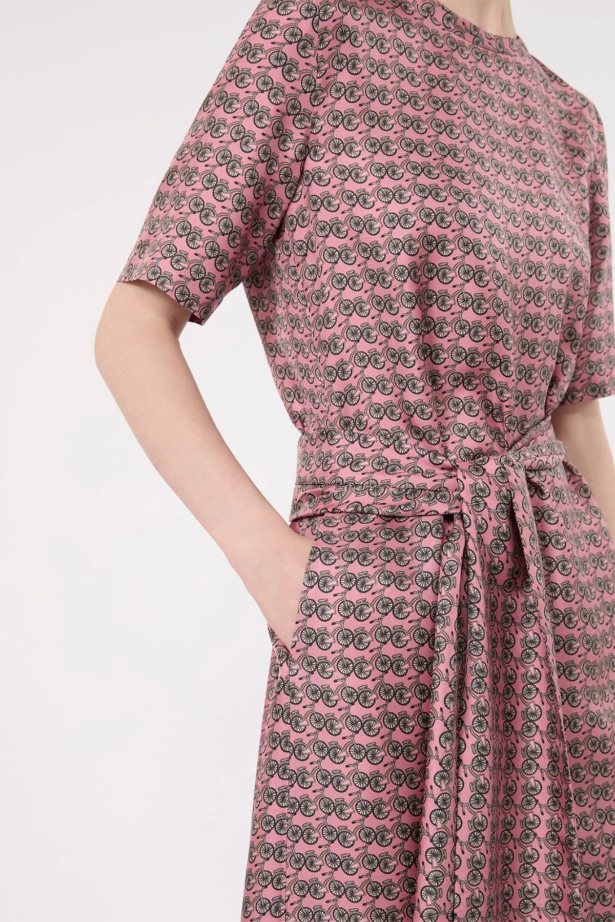 MAXMARA'S BRANDS ABITO  Abito rosa in seta donna stampa bici 'S Max Mara