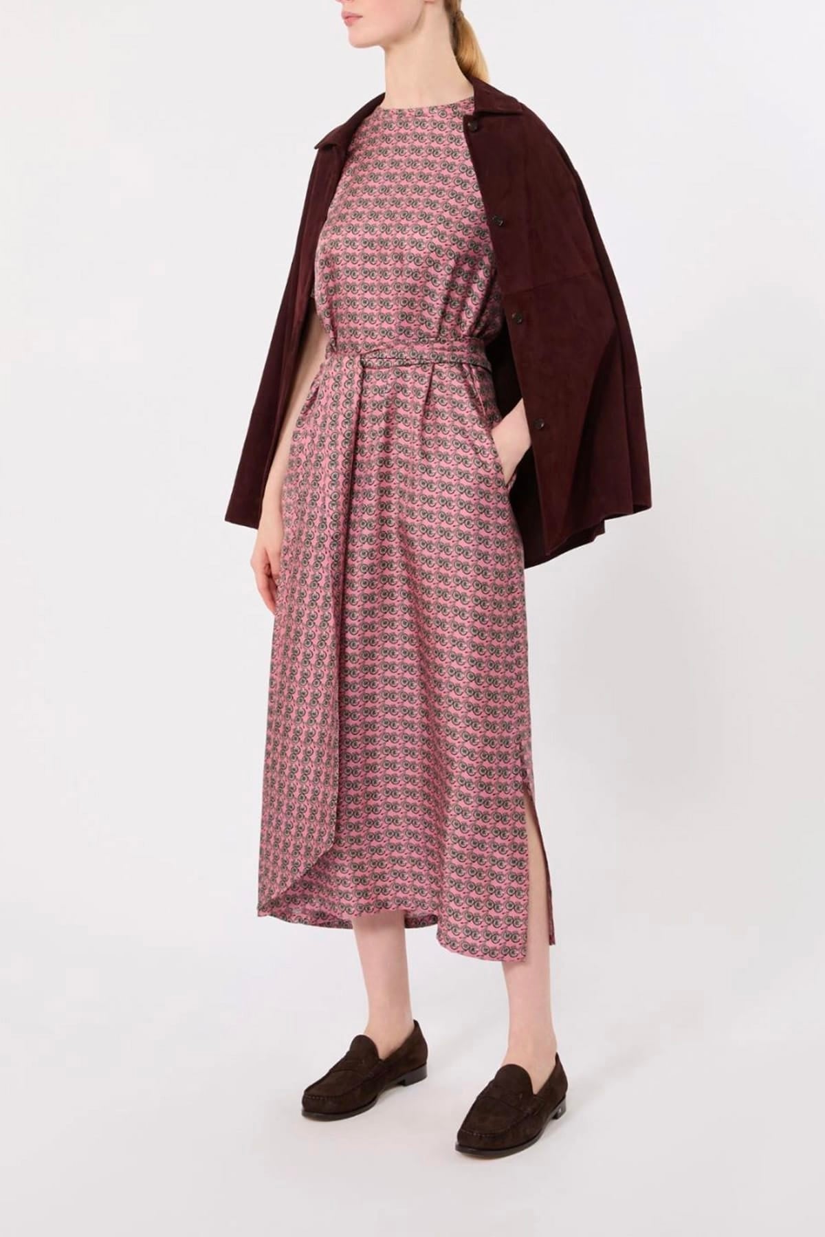 MAXMARA'S BRANDS ABITO  Abito rosa in seta donna stampa bici 'S Max Mara