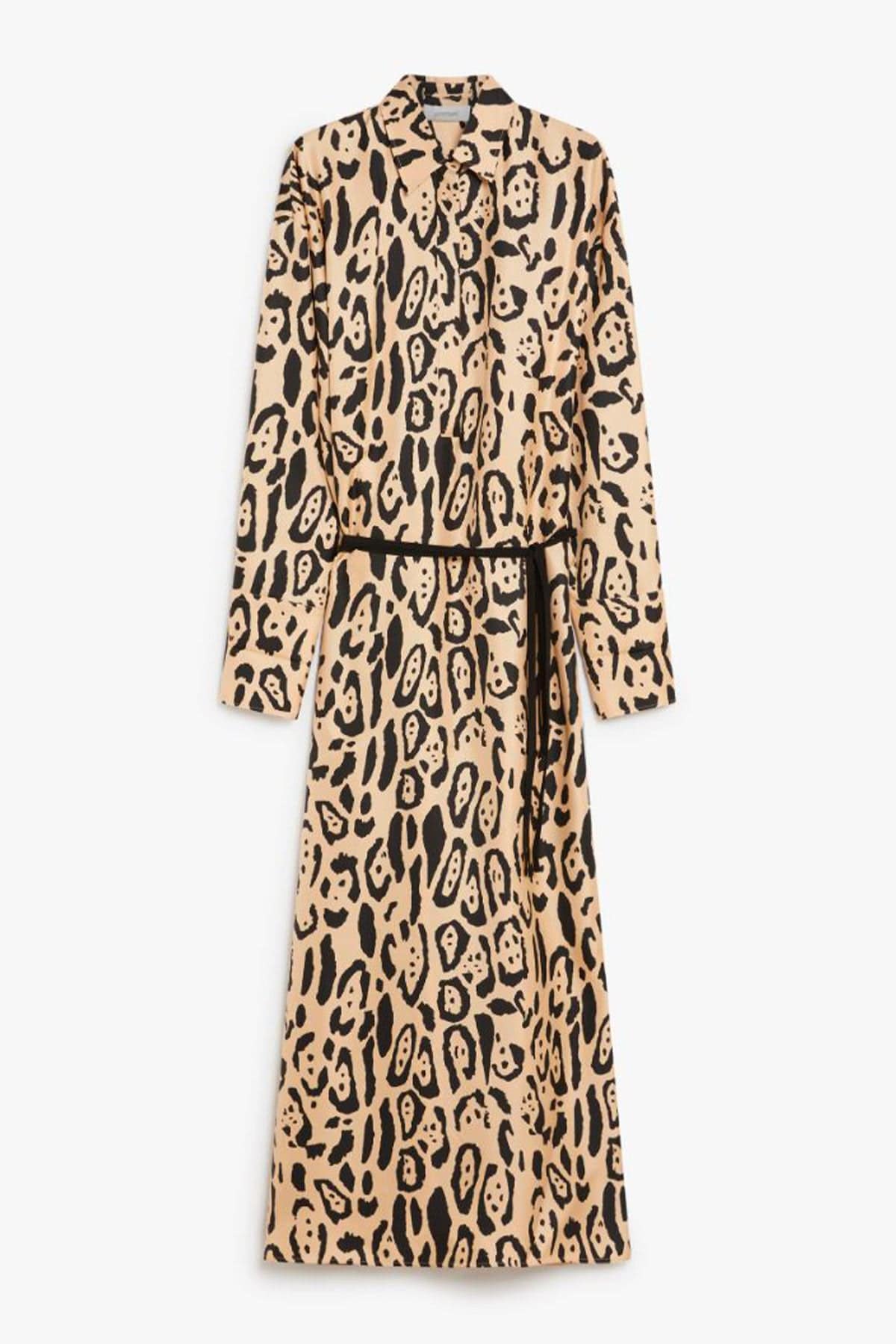 MAXMARA&#39;S BRANDS ABITO  ANIMALIER NERO BEIGE / 34 Abito in seta donna Sportmax animalier Astoria