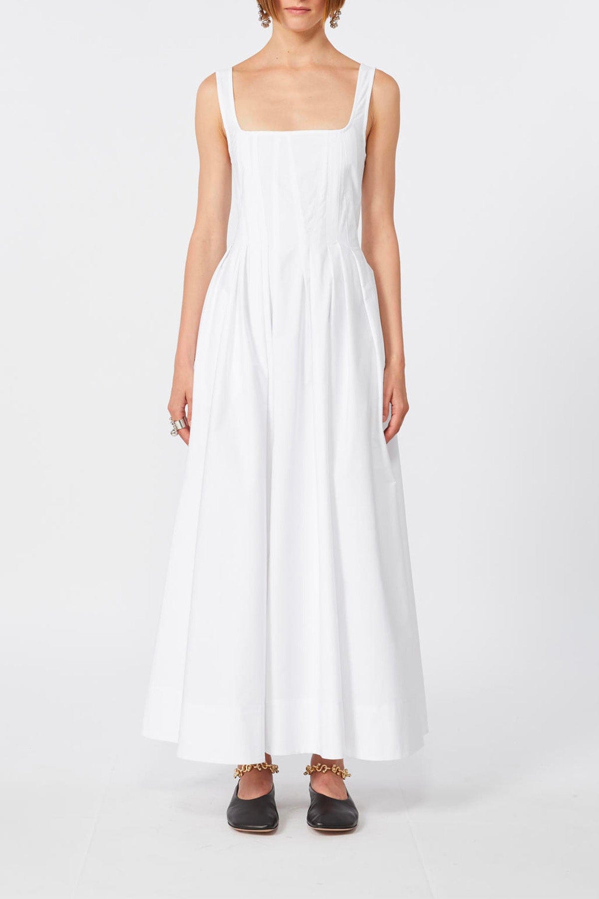 MAXMARA'S BRANDS ABITO  BIANCO OTTICO / 34 Abito bianco in cotone donna Sportmax Spxgiro