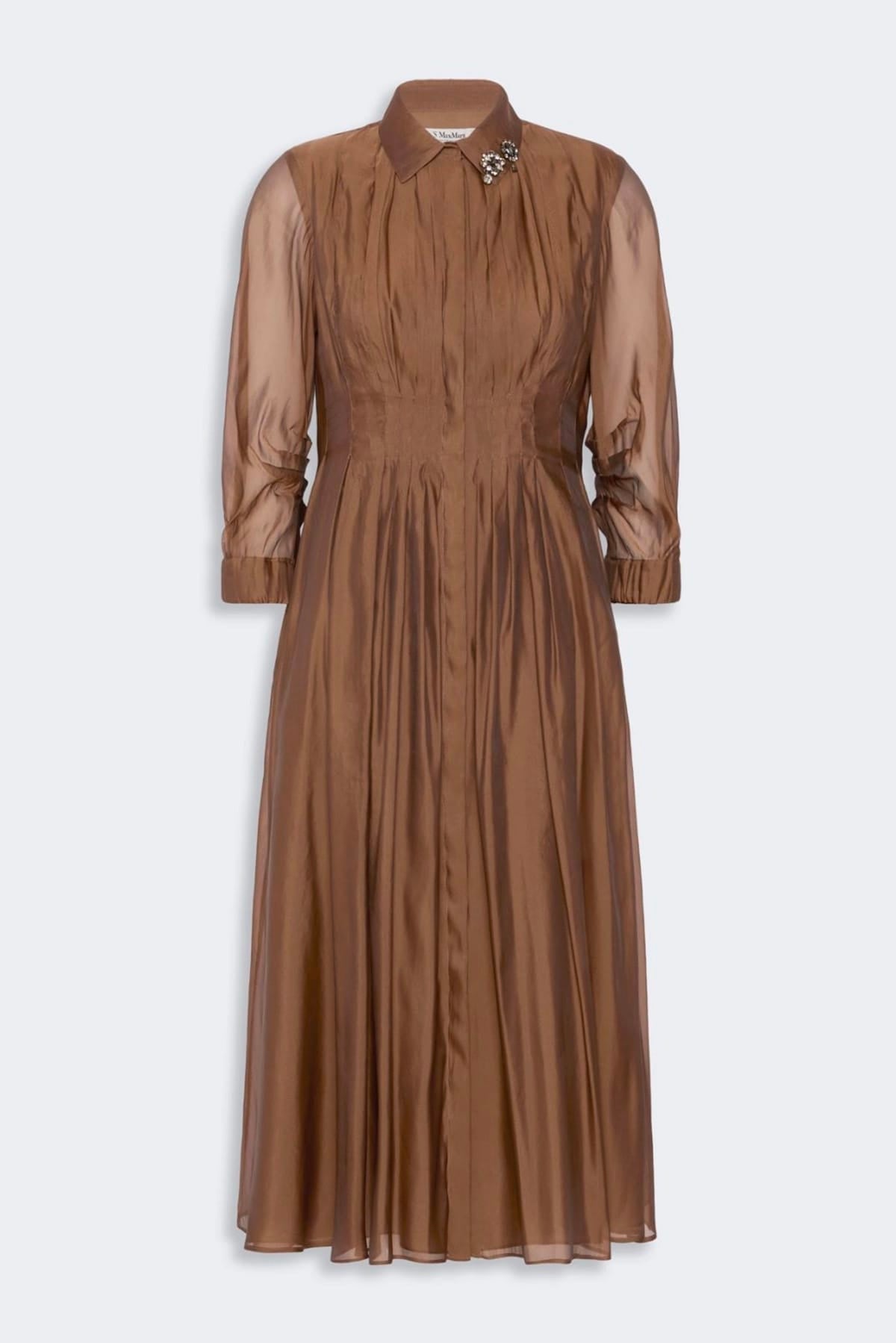 MAXMARA'S BRANDS ABITO  MIELE SCURO / 34 Abito in misto seta donna 'S Max Mara Stmvetro