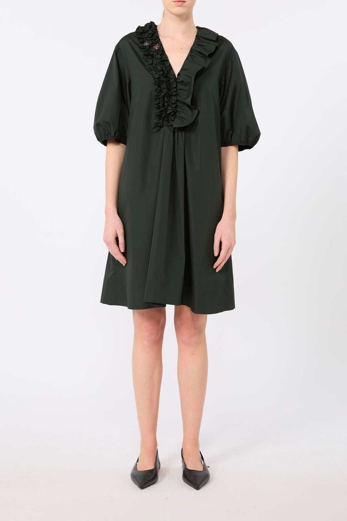 MAXMARA'S BRANDS ABITO  SMERALDO / 34 Vestito corto smeraldo donna con scollo a v 'S Max Mara Smmfascino