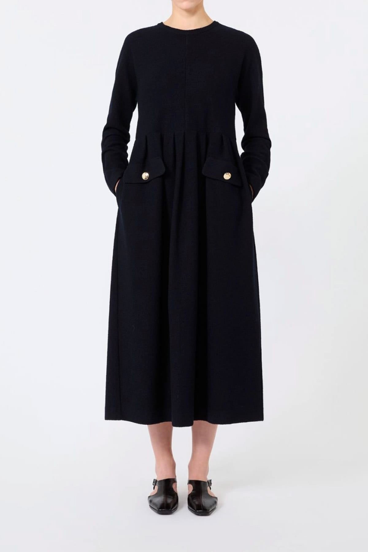 MAXMARA'S BRANDS ABITO/TUTA IN JERSEY  BLU SCURO / XXS Abito in maglia donna 'S Max Mara Smmmagia