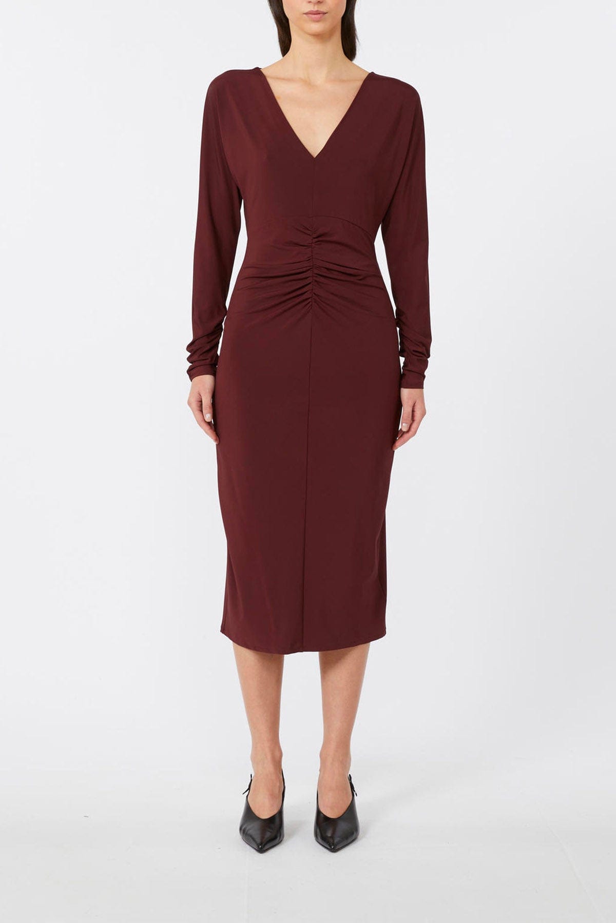 MAXMARA&#39;S BRANDS ABITO/TUTA IN JERSEY  Abito lungo bordeaux donna Studio Max Mara Goya