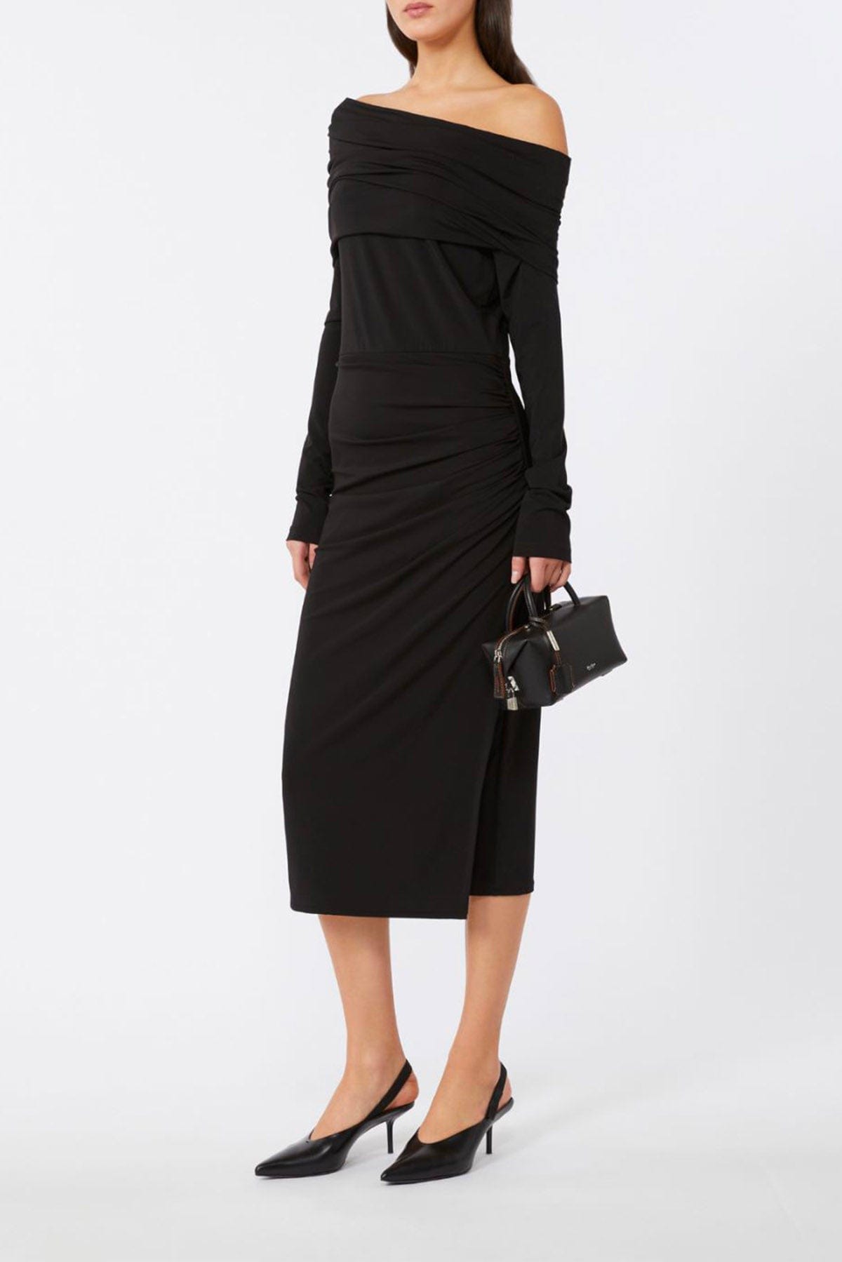 MAXMARA'S BRANDS ABITO/TUTA IN JERSEY  NERO / XXS Abito lungo spalle scoperte donna Studio Max Mara Maremar