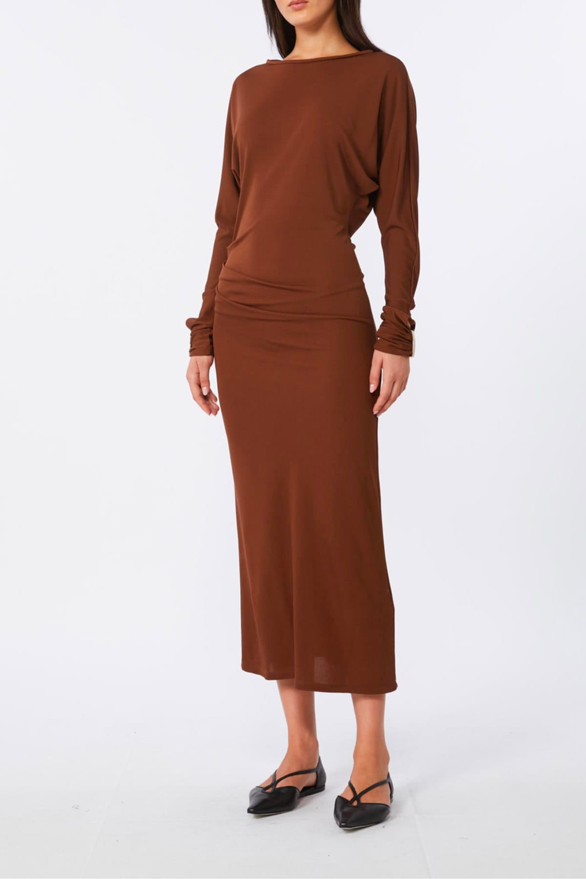 MAXMARA'S BRANDS ABITO/TUTA IN JERSEY  ARGILLA / XXS Abito lungo in jersey leggero donna Max Mara Studio Mstsalvo