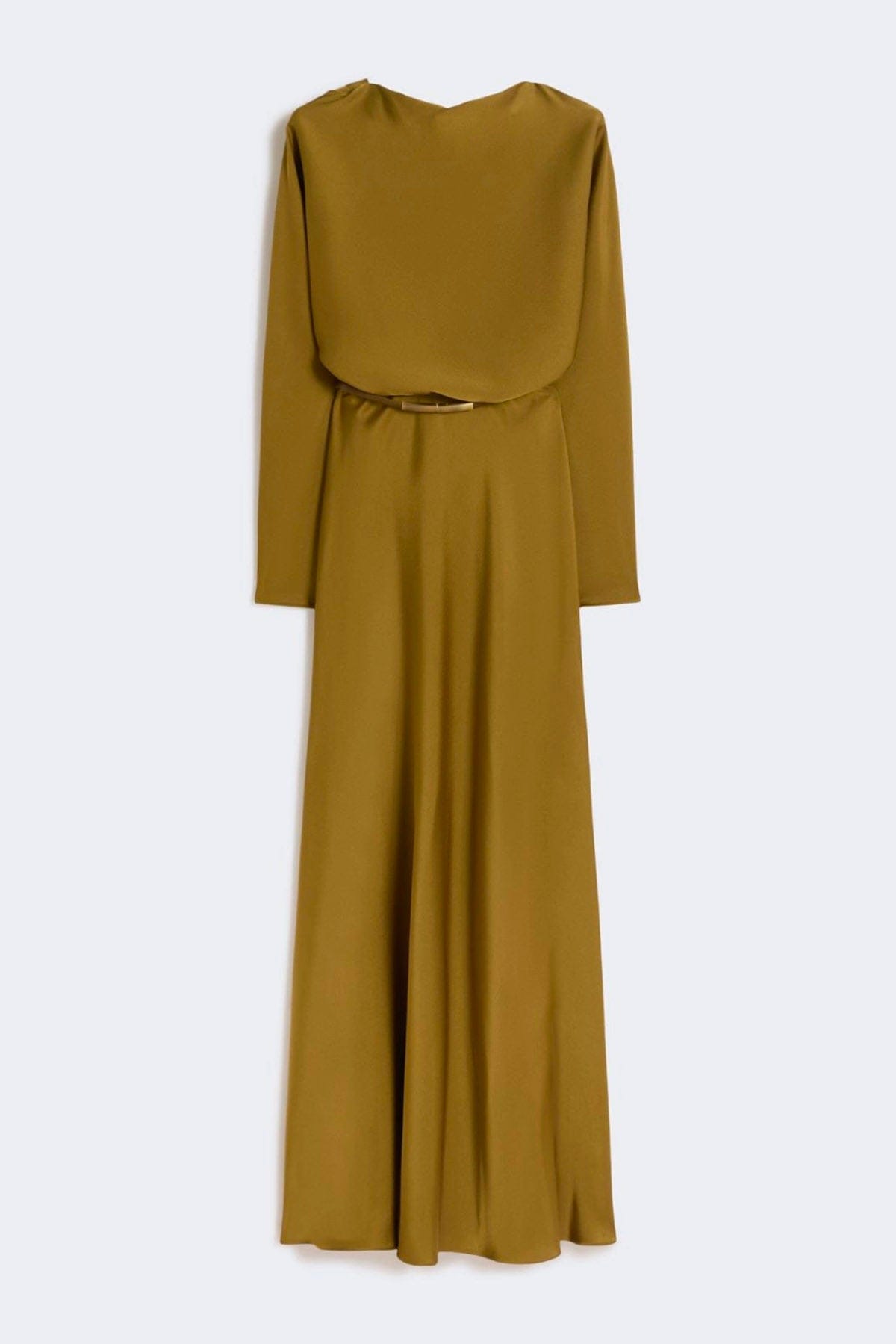 MAXMARA'S BRANDS ABITO  VERDE OLIO / 34 Abito in raso donna Max Mara Studio Msepentola