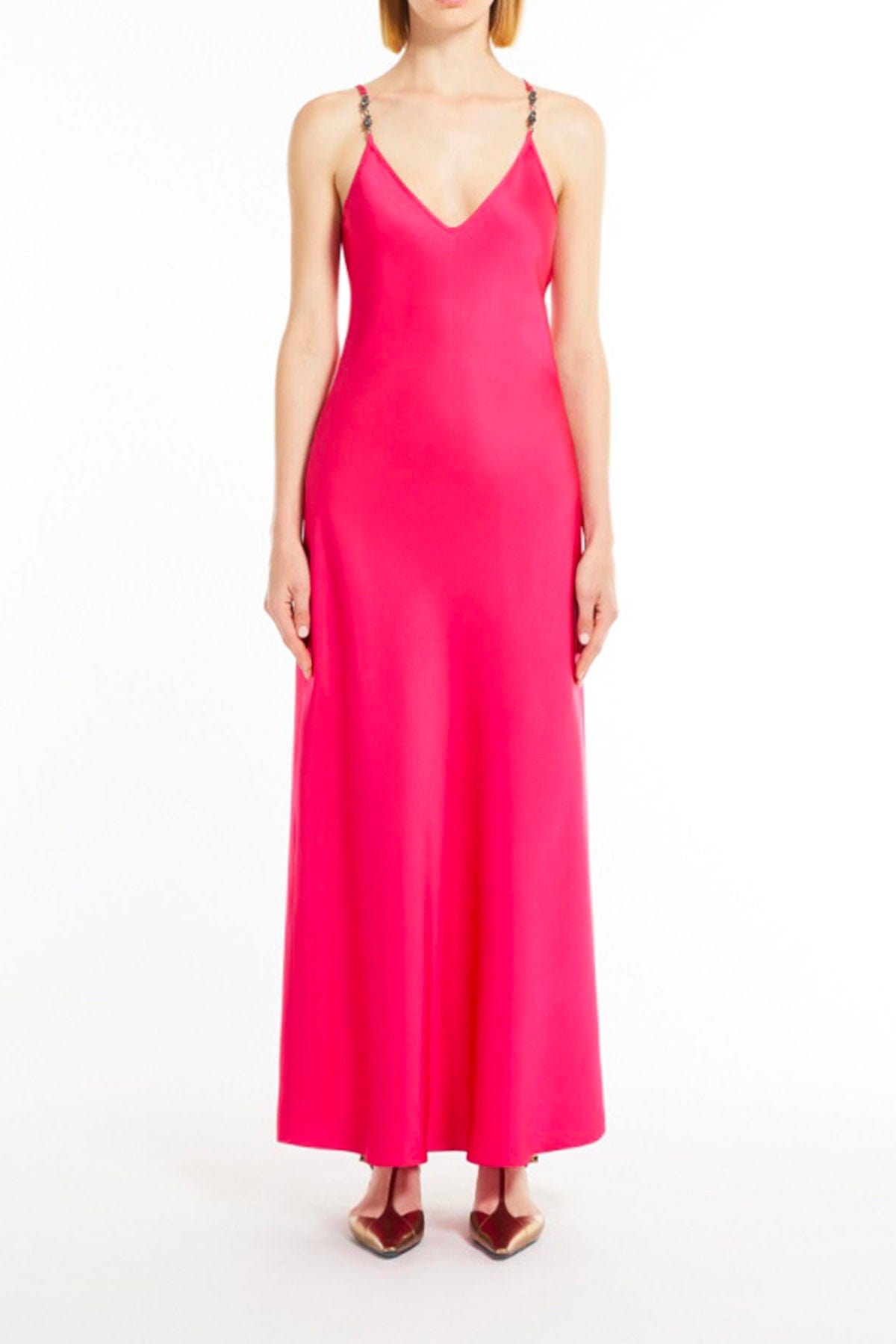 MAXMARA&#39;S BRANDS ABITO  Vestito donna fuxia in crepe Max Mara Studio Rive