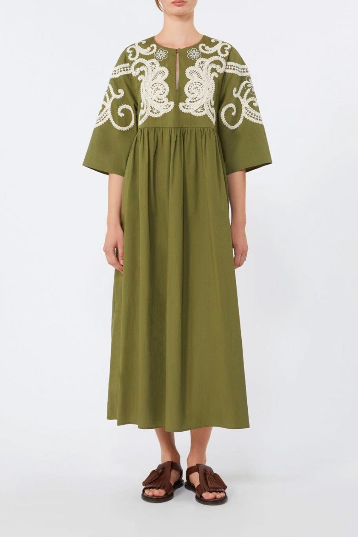 MAXMARA'S BRANDS ABITO  VERDE / 34 Vestito lungo ricamato Weekend Max Mara Wkdtilde