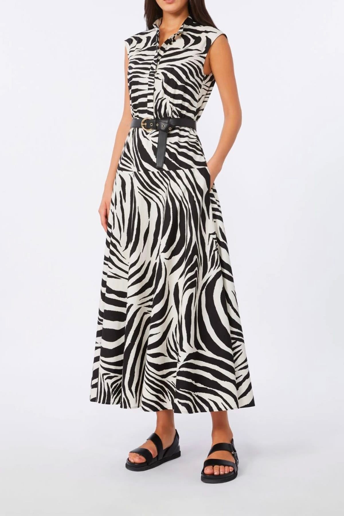 MAXMARA'S BRANDS ABITO  Vestito lungo zebrato donna Max Mara Studio Mstwest
