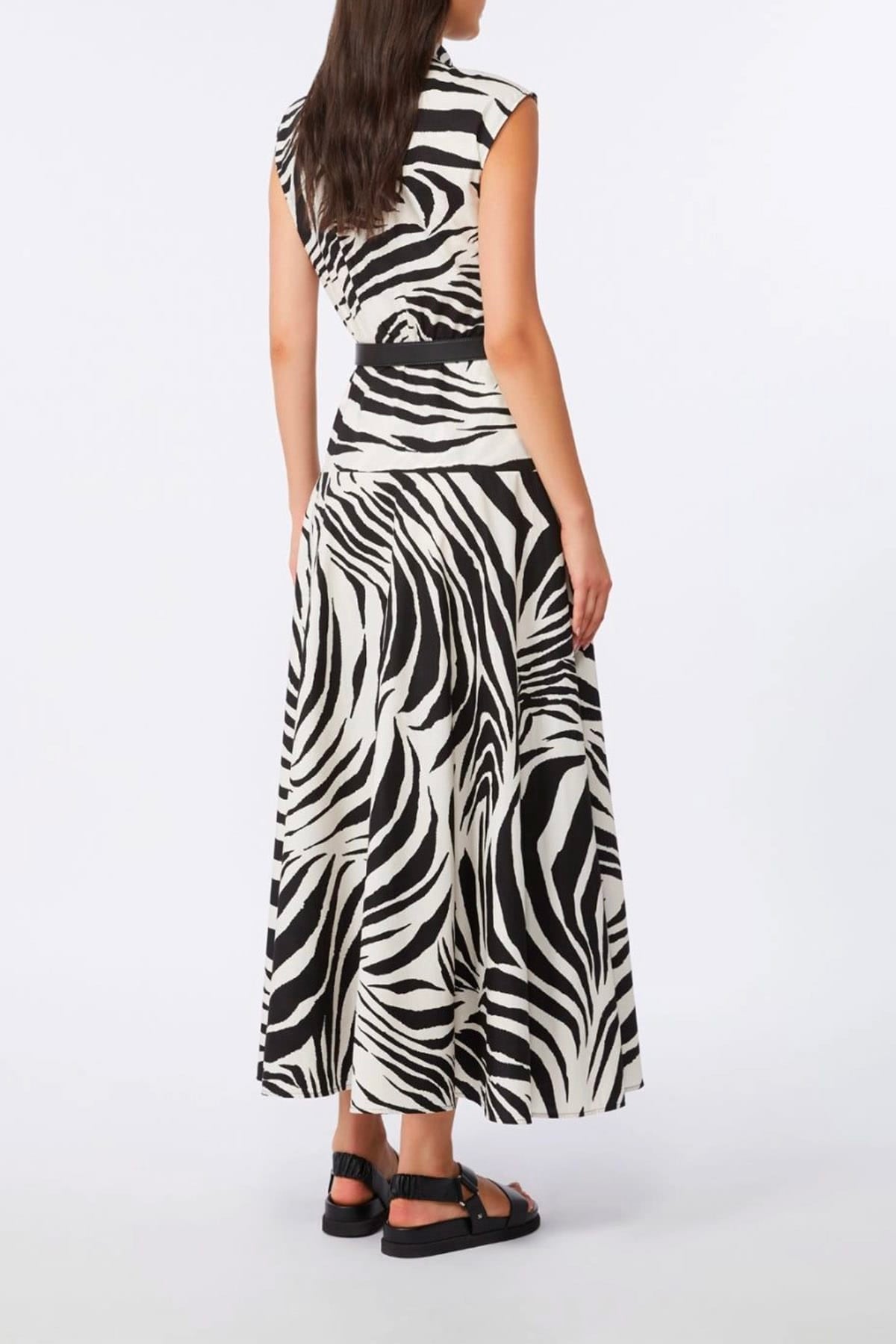 MAXMARA'S BRANDS ABITO  Vestito lungo zebrato donna Max Mara Studio Mstwest
