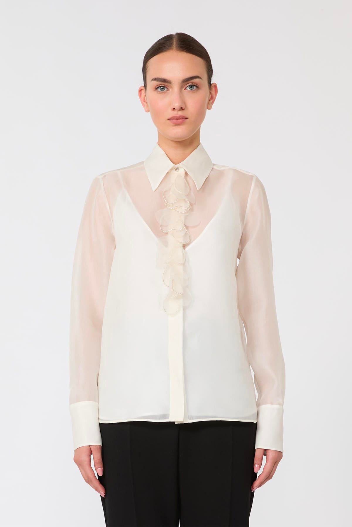 MAXMARA'S BRANDS BLUSA BIANCO SETA / 34 Camicia in seta donna Max Mara Studio Mseagi
