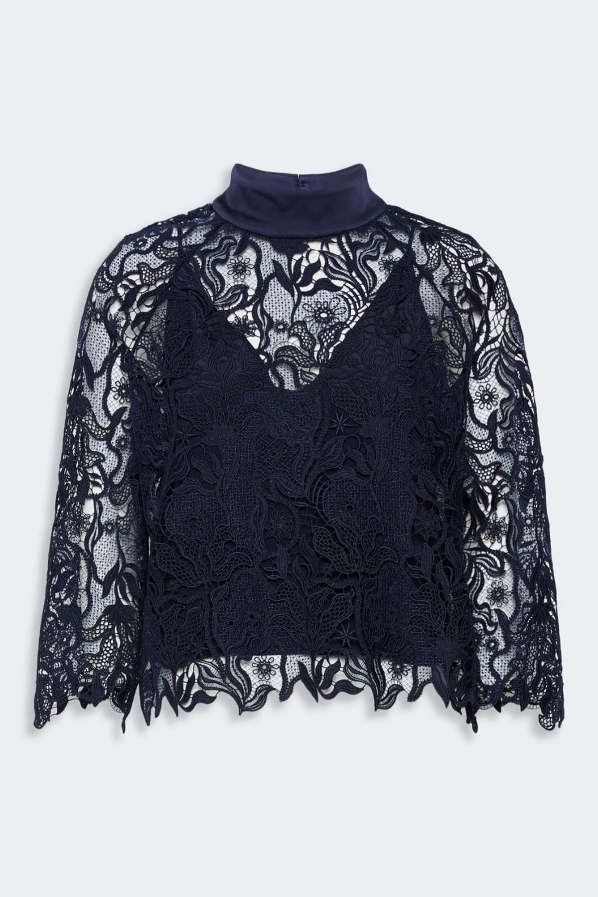 MAXMARA'S BRANDS BLUSA BLU / 34 Blusa in pizzo in pizzo sangallo blu donna Max Mara Studio Msepiovra