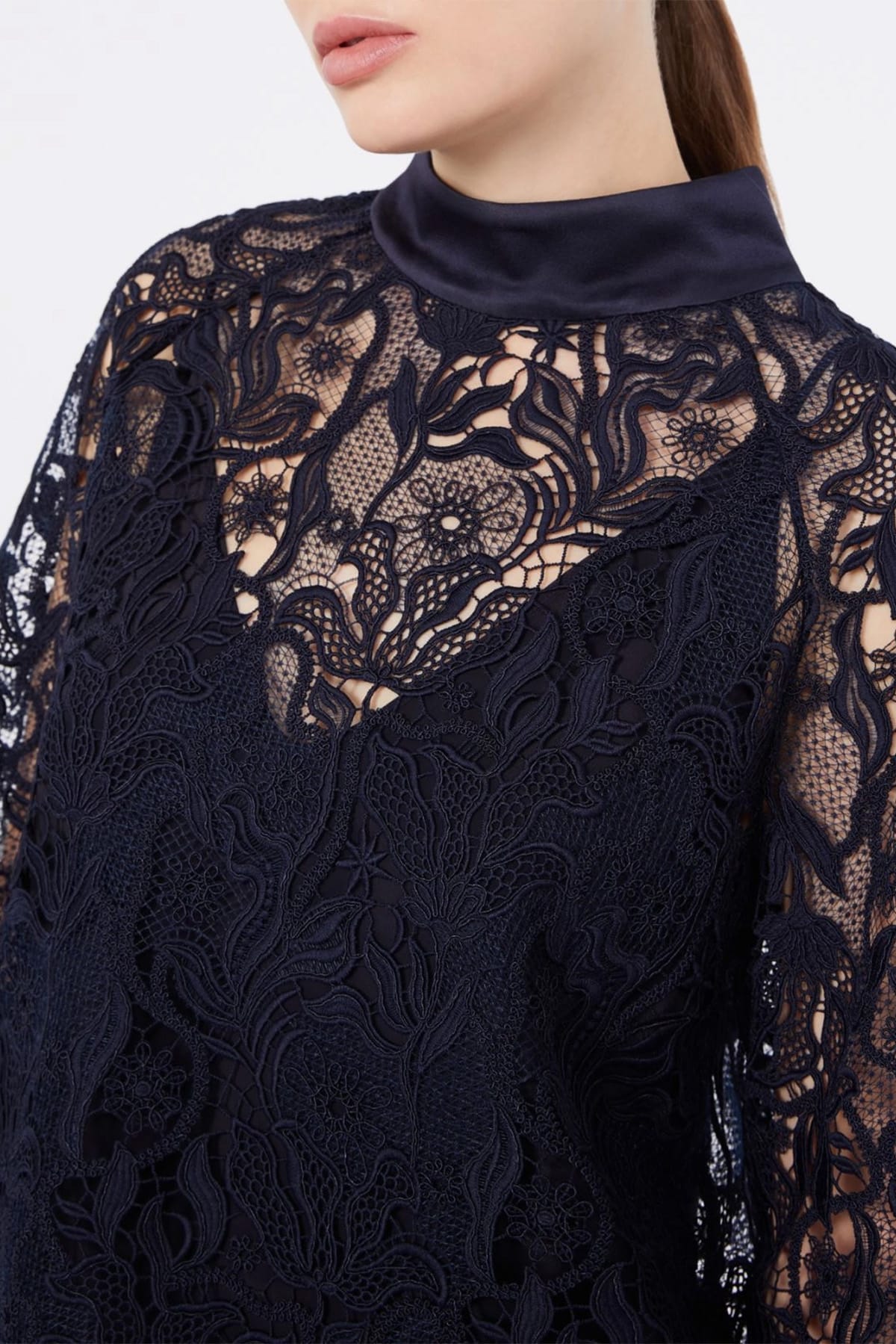 MAXMARA'S BRANDS BLUSA Blusa in pizzo in pizzo sangallo blu donna Max Mara Studio Msepiovra