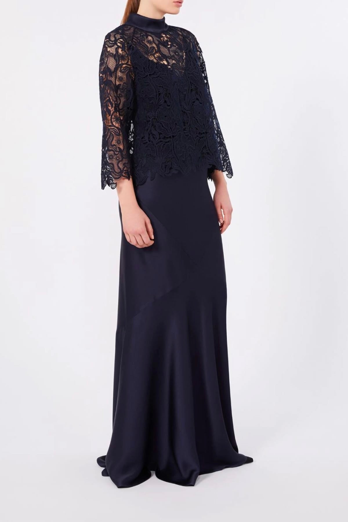 MAXMARA'S BRANDS BLUSA Blusa in pizzo in pizzo sangallo blu donna Max Mara Studio Msepiovra