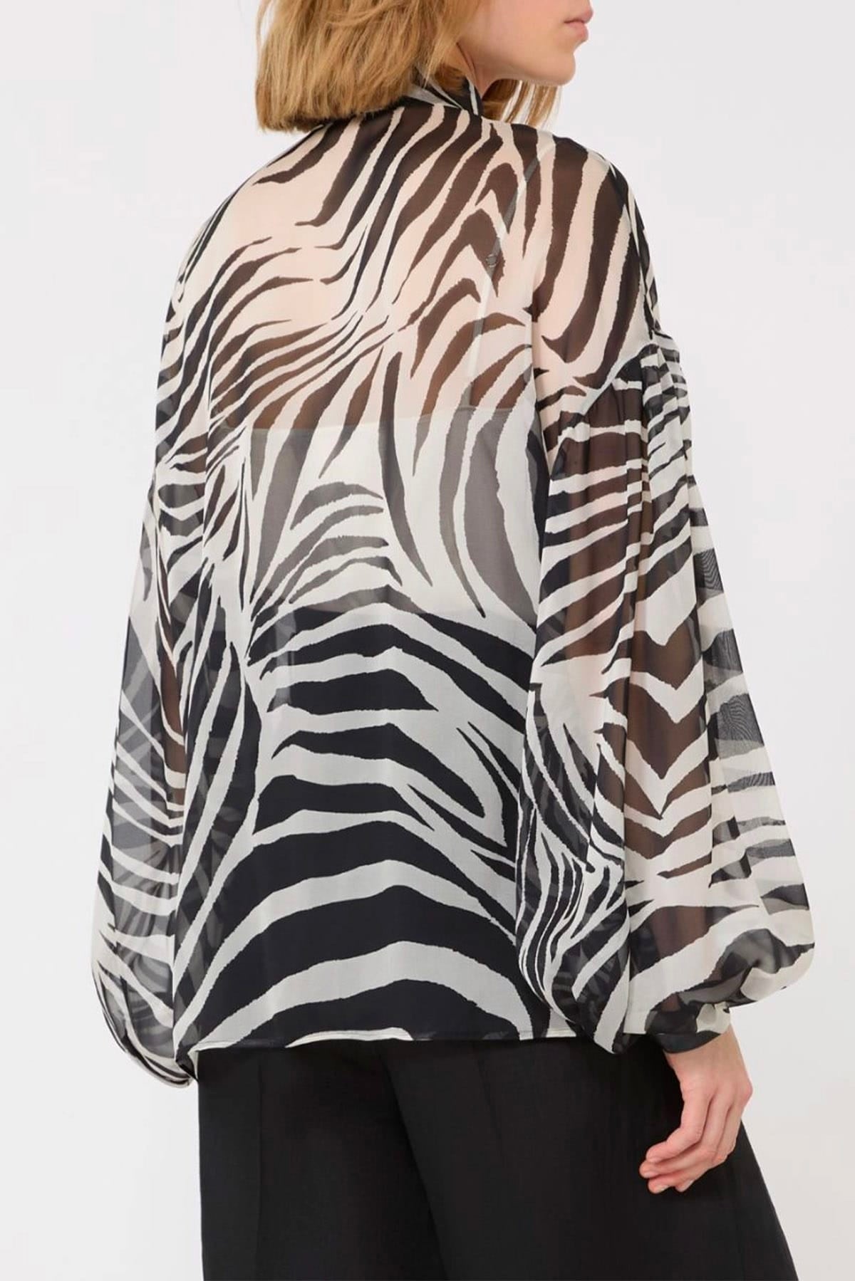 MAXMARA'S BRANDS BLUSA Camicia in seta zebrata donna Max Mara Studio Mstballata
