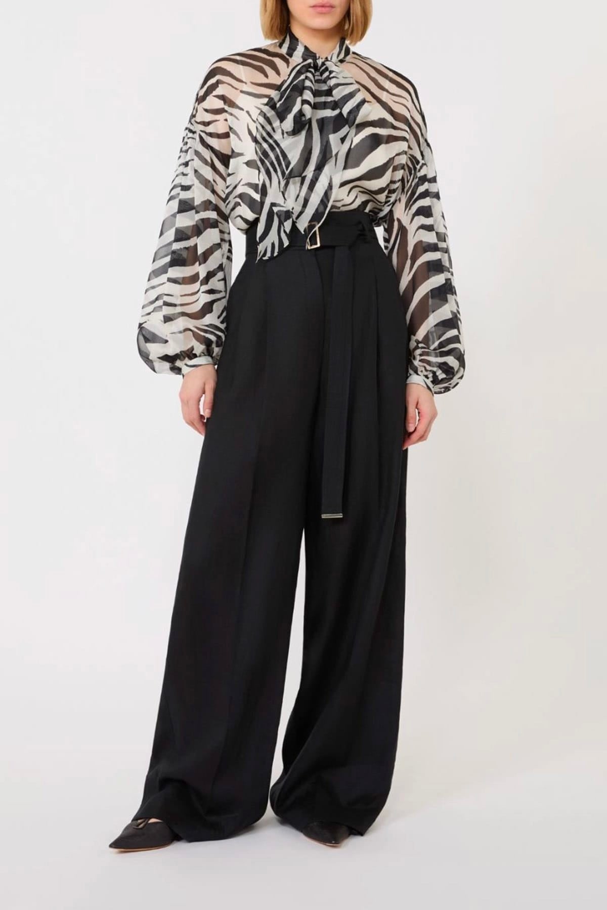MAXMARA'S BRANDS BLUSA Camicia in seta zebrata donna Max Mara Studio Mstballata