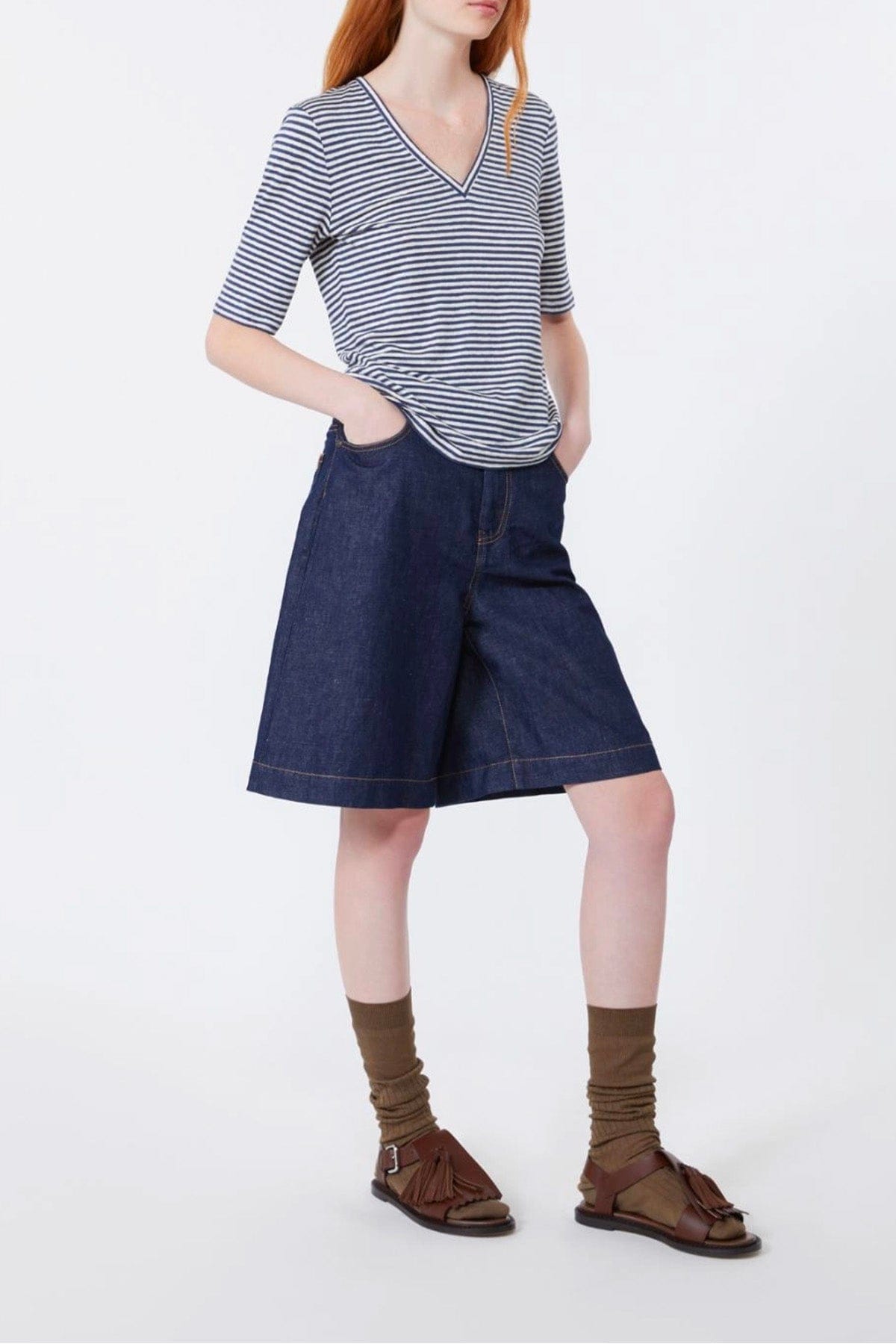 MAXMARA'S BRANDS BODY/ TOP  Blusa in lino rigata Weekend Max Mara Wkdopzione