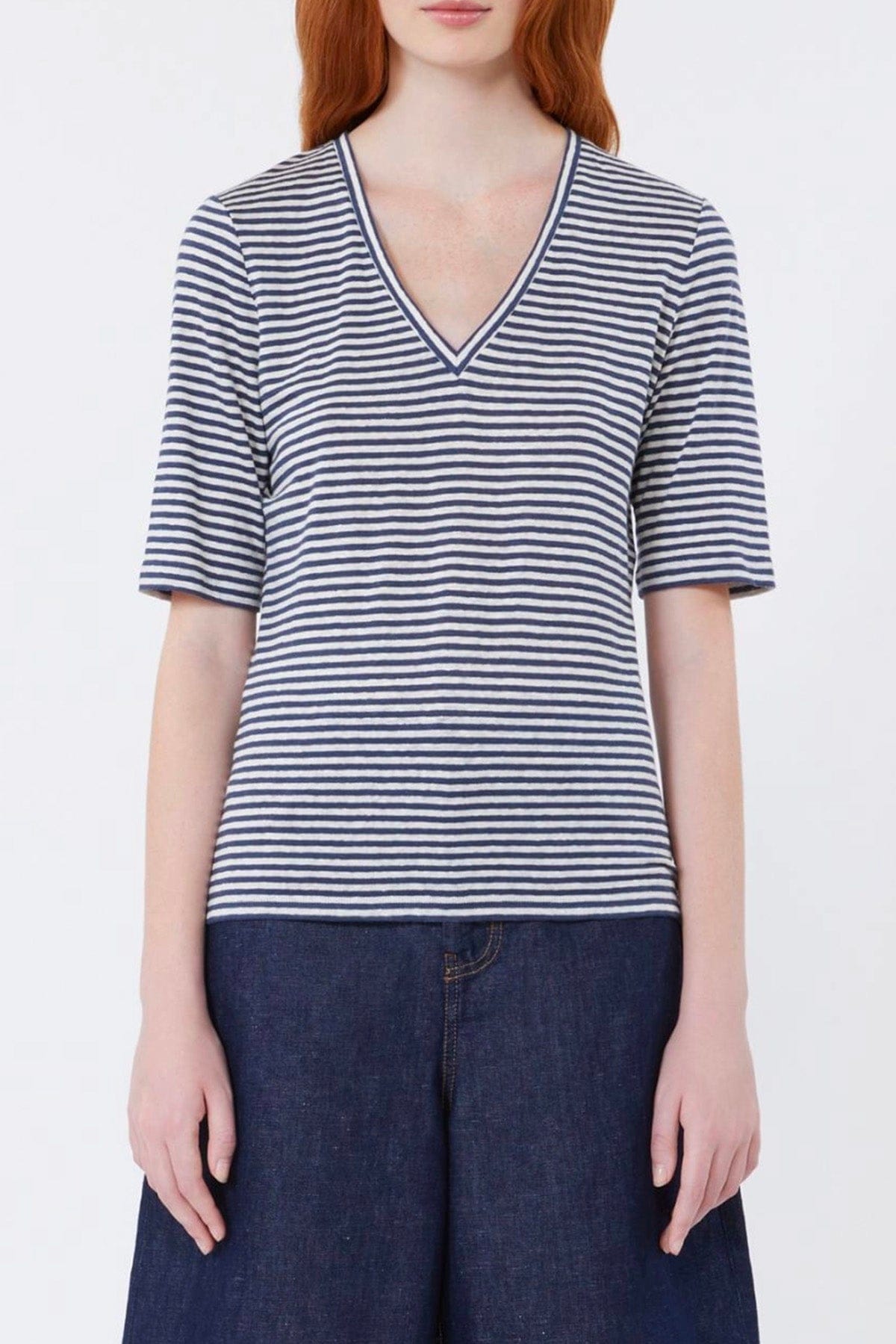 MAXMARA'S BRANDS BODY/ TOP  Blusa in lino rigata Weekend Max Mara Wkdopzione