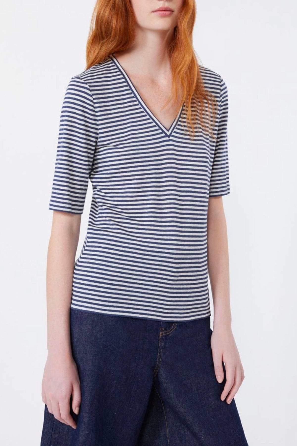 MAXMARA'S BRANDS BODY/ TOP  Blusa in lino rigata Weekend Max Mara Wkdopzione