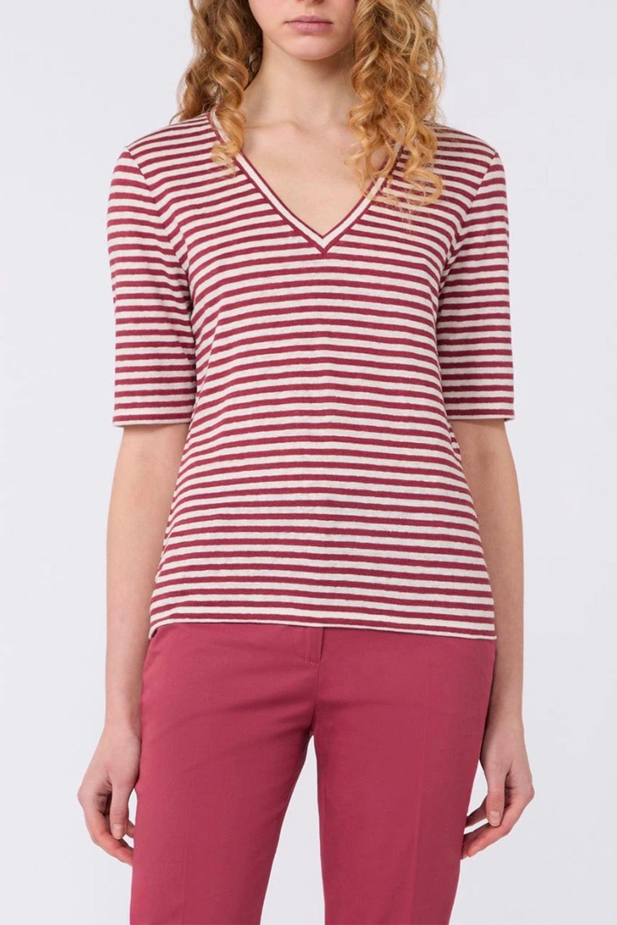 MAXMARA'S BRANDS BODY/ TOP  Blusa in lino rigata Weekend Max Mara Wkdopzione
