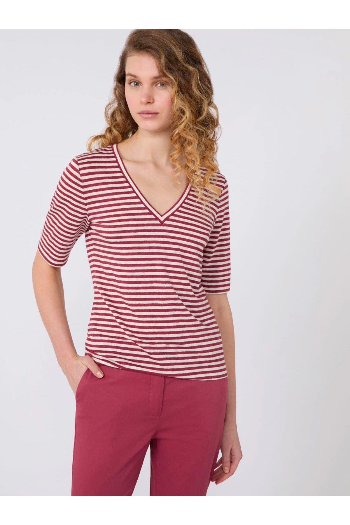 MAXMARA'S BRANDS BODY/ TOP  Blusa in lino rigata Weekend Max Mara Wkdopzione