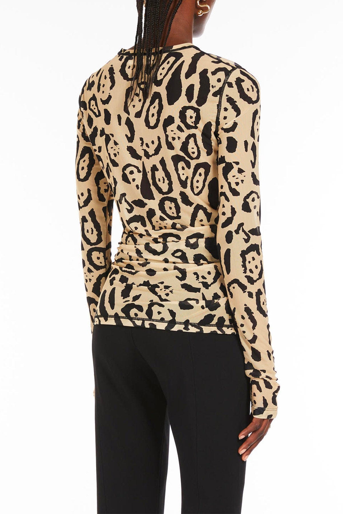 MAXMARA&#39;S BRANDS BODY/ TOP  Blusa in maglia animalier Sportmax Bis