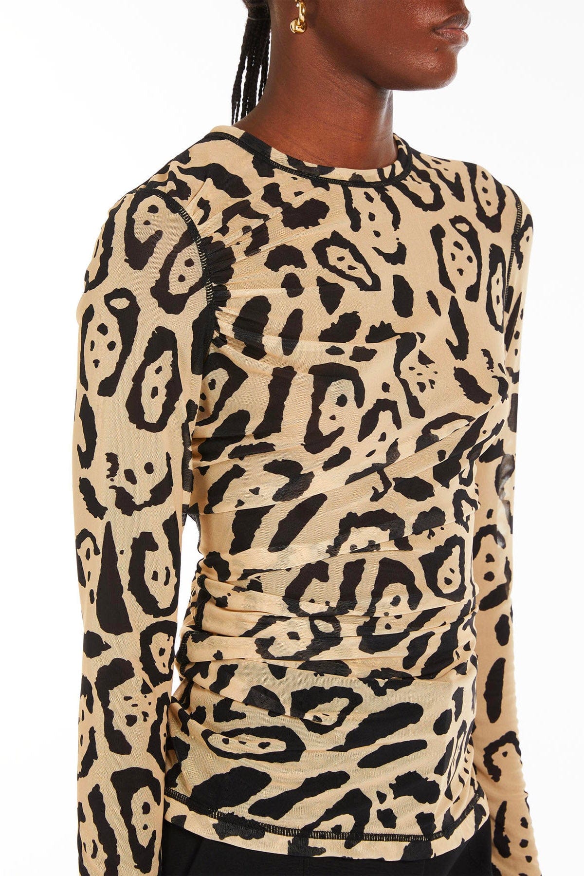 MAXMARA&#39;S BRANDS BODY/ TOP  Blusa in maglia animalier Sportmax Bis