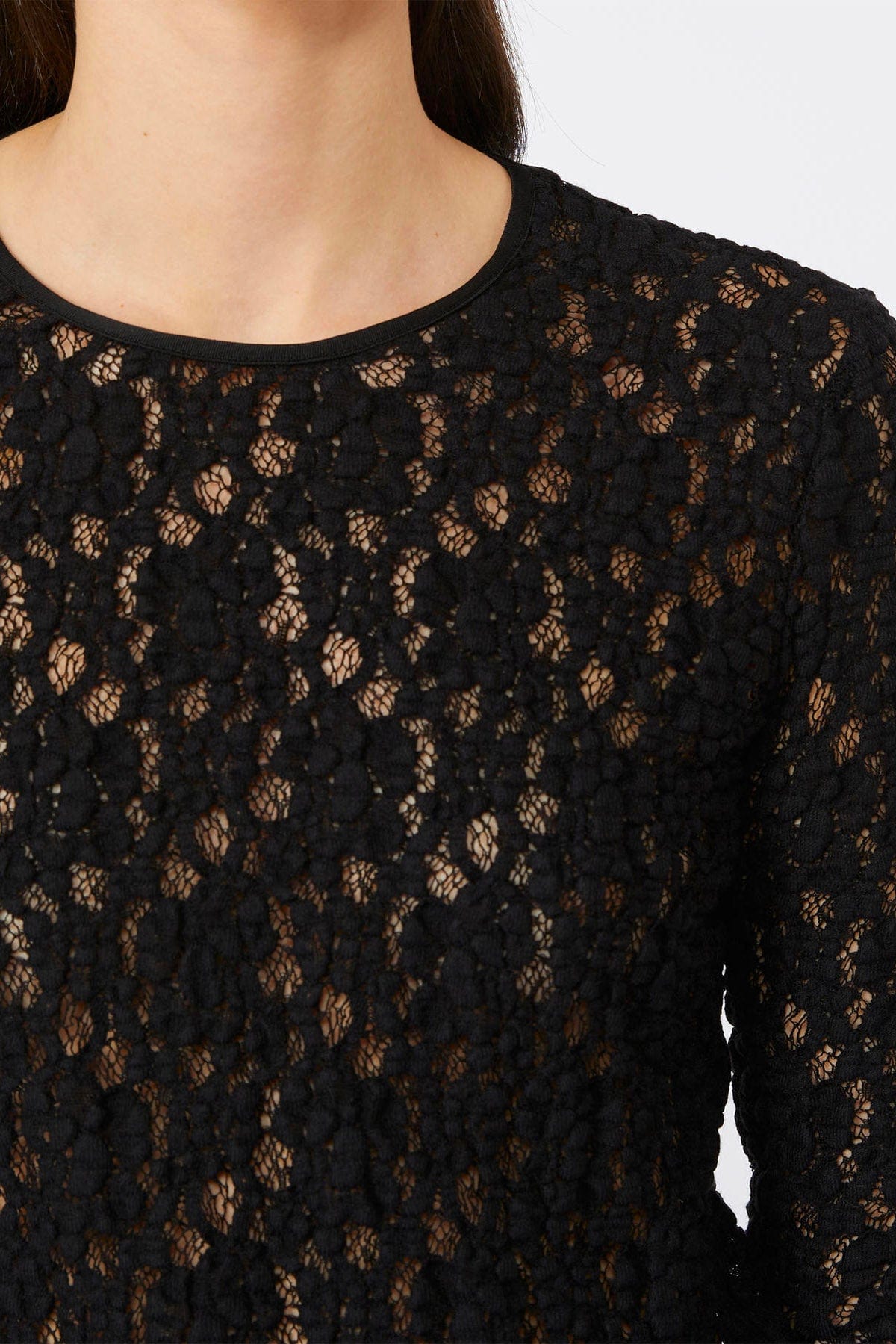 MAXMARA&#39;S BRANDS BODY/ TOP  Maglia in pizzo nero donna Studio Max Mara Gennaio