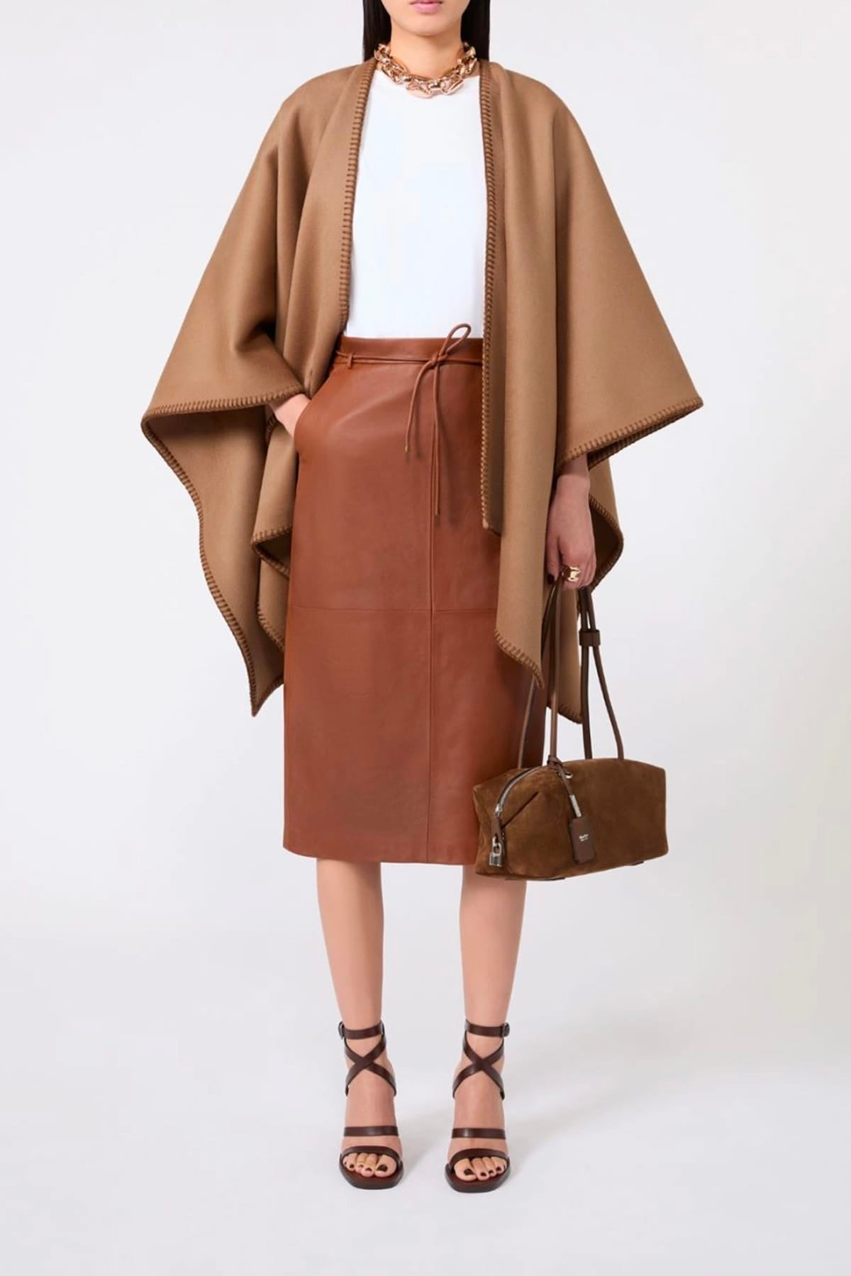 MAXMARA'S BRANDS BORSA  Borsa in crosta di vitello morbida Max Mara Mxaholdallsl