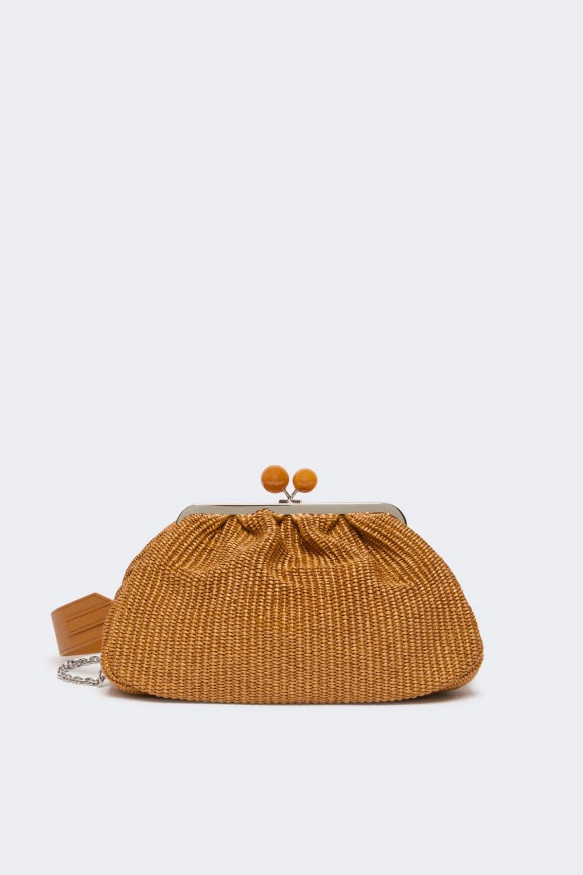 MAXMARA'S BRANDS BORSA  Borsa in rafia naturale Pasticcino Bag Weekend Max Mara Wkafortuna