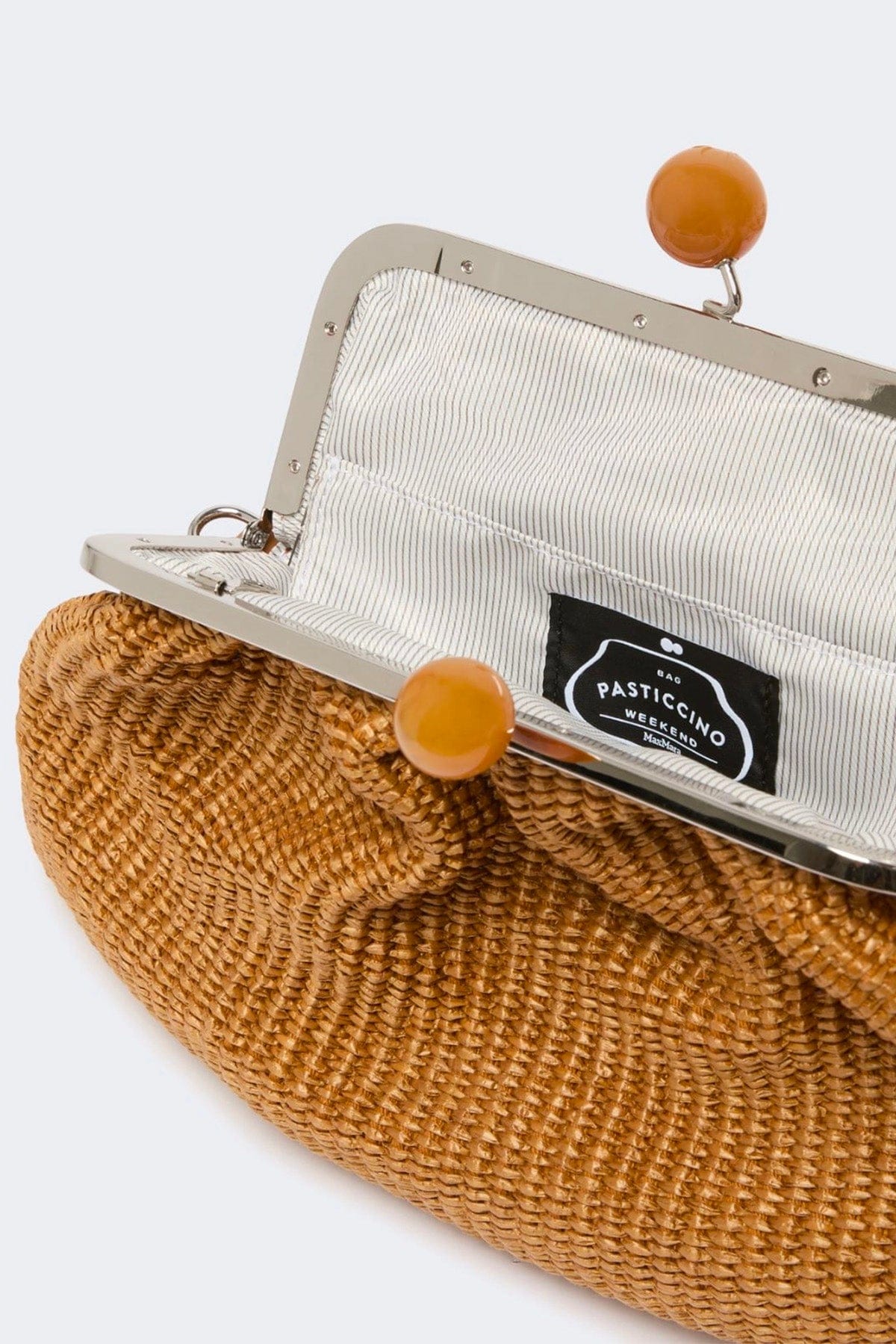 MAXMARA'S BRANDS BORSA  Borsa in rafia naturale Pasticcino Bag Weekend Max Mara Wkafortuna