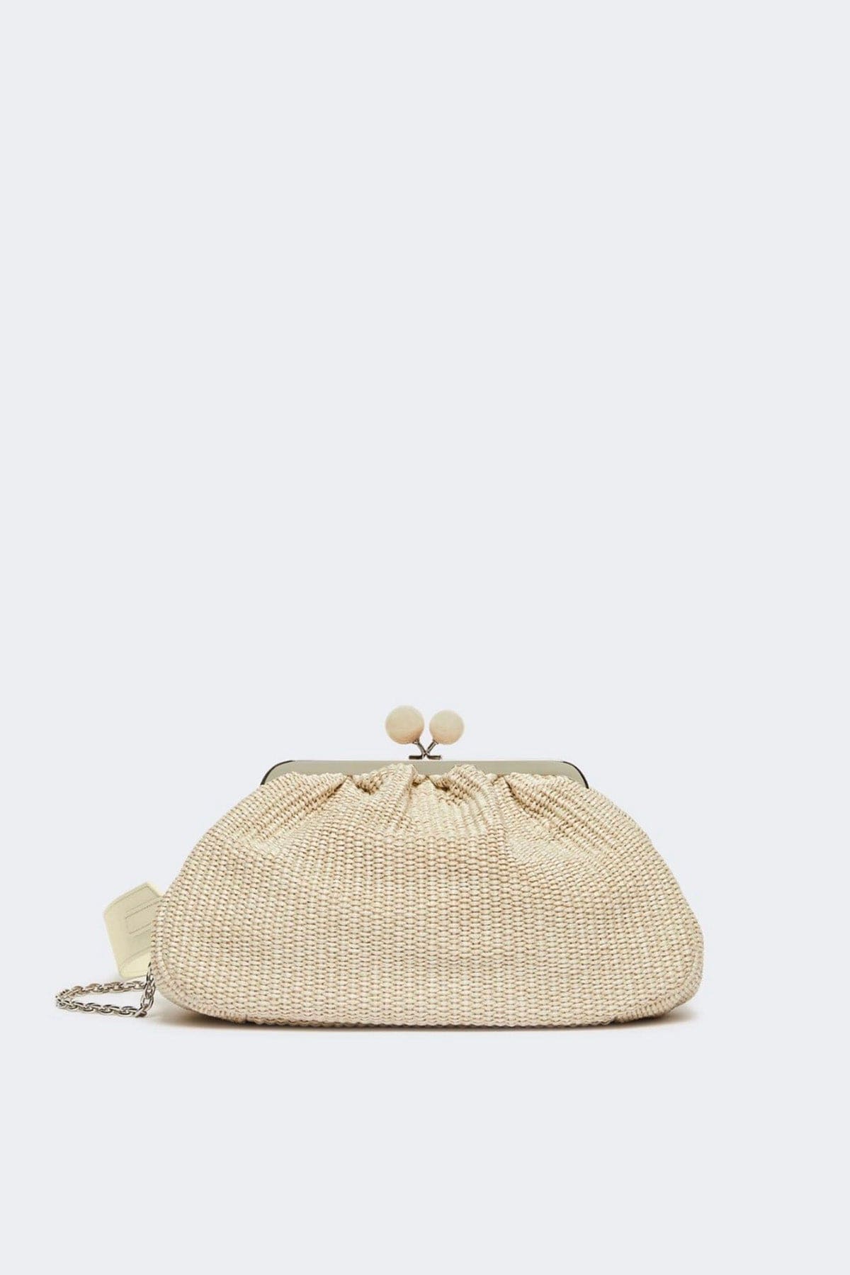 MAXMARA'S BRANDS BORSA  Borsa in rafia naturale Pasticcino Bag Weekend Max Mara Wkafortuna