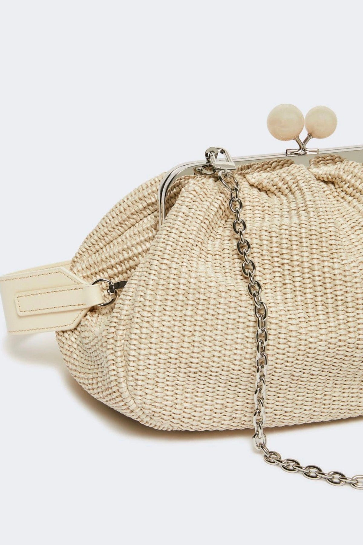 MAXMARA'S BRANDS BORSA  Borsa in rafia naturale Pasticcino Bag Weekend Max Mara Wkafortuna