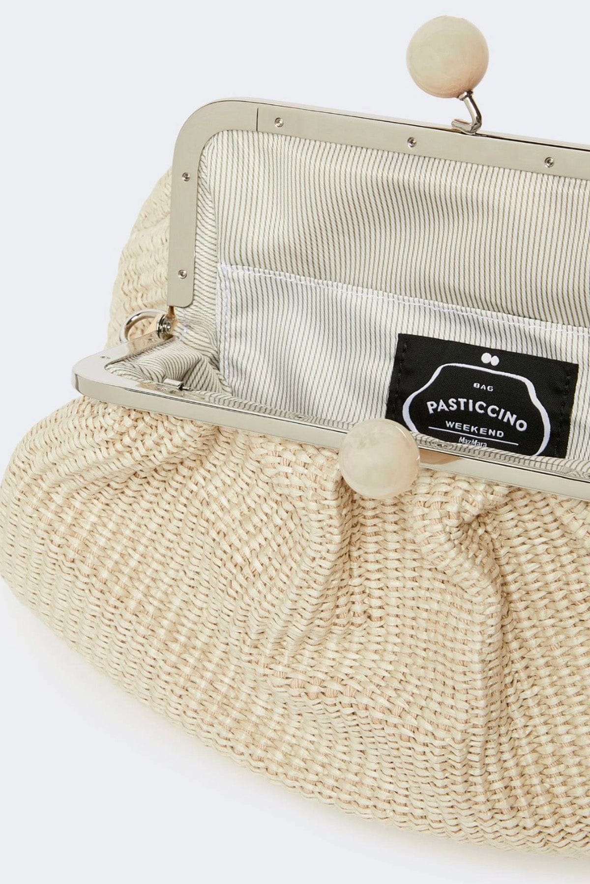 MAXMARA'S BRANDS BORSA  Borsa in rafia naturale Pasticcino Bag Weekend Max Mara Wkafortuna