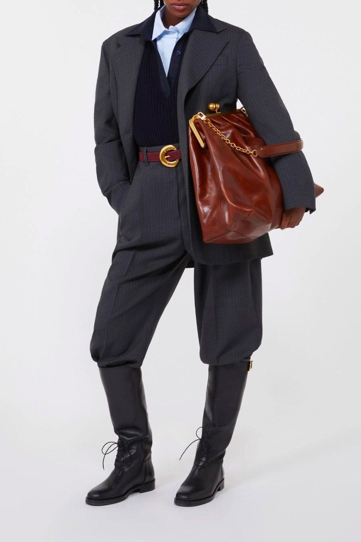 MAXMARA&#39;S BRANDS BORSA  Borsa Pasticcino in cuoio Max Mara Weekend Mirte